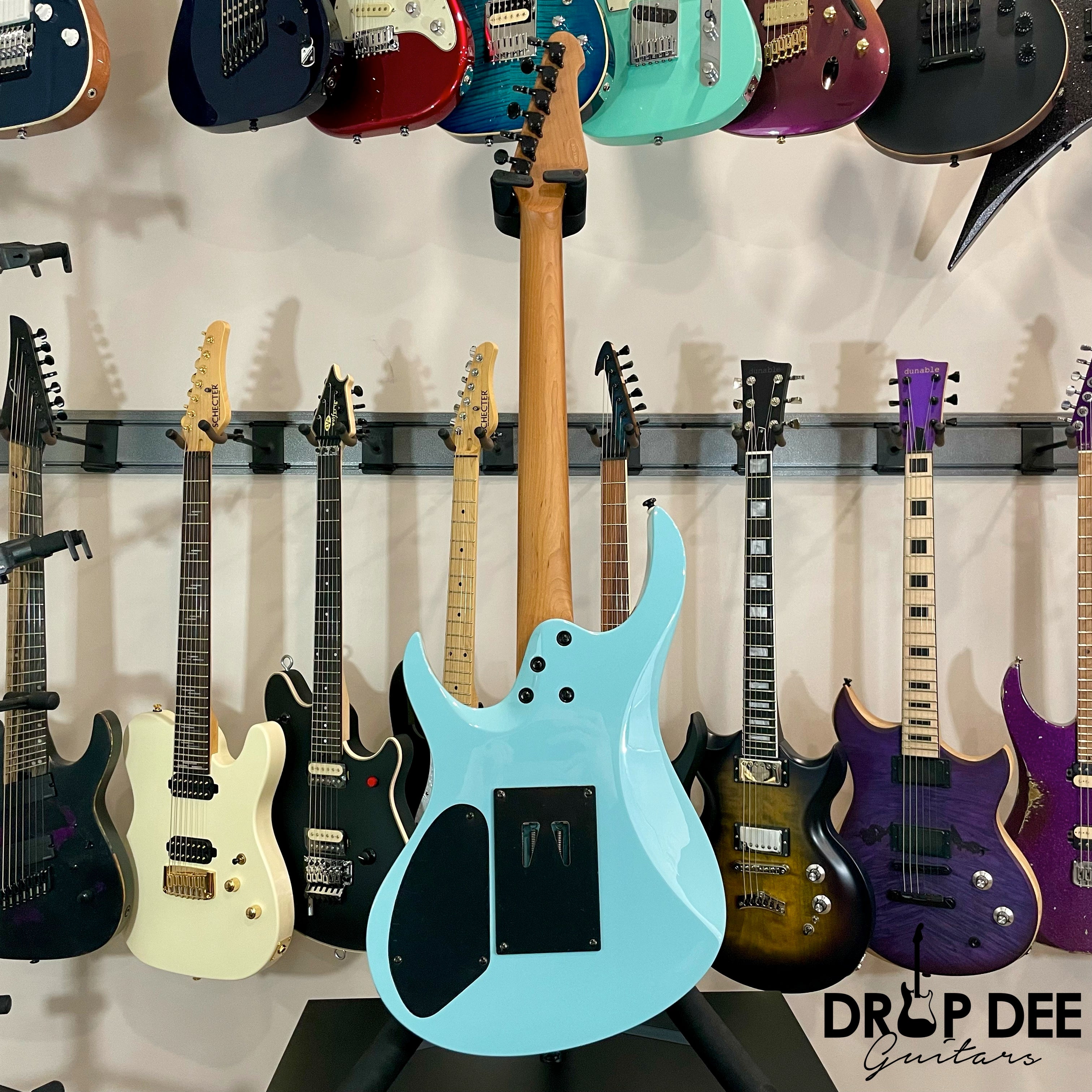 Balaguer Select Series Diablo Retro 27 FR Electric Guitar w/ Bag - Gloss Solid Cerulean Blue