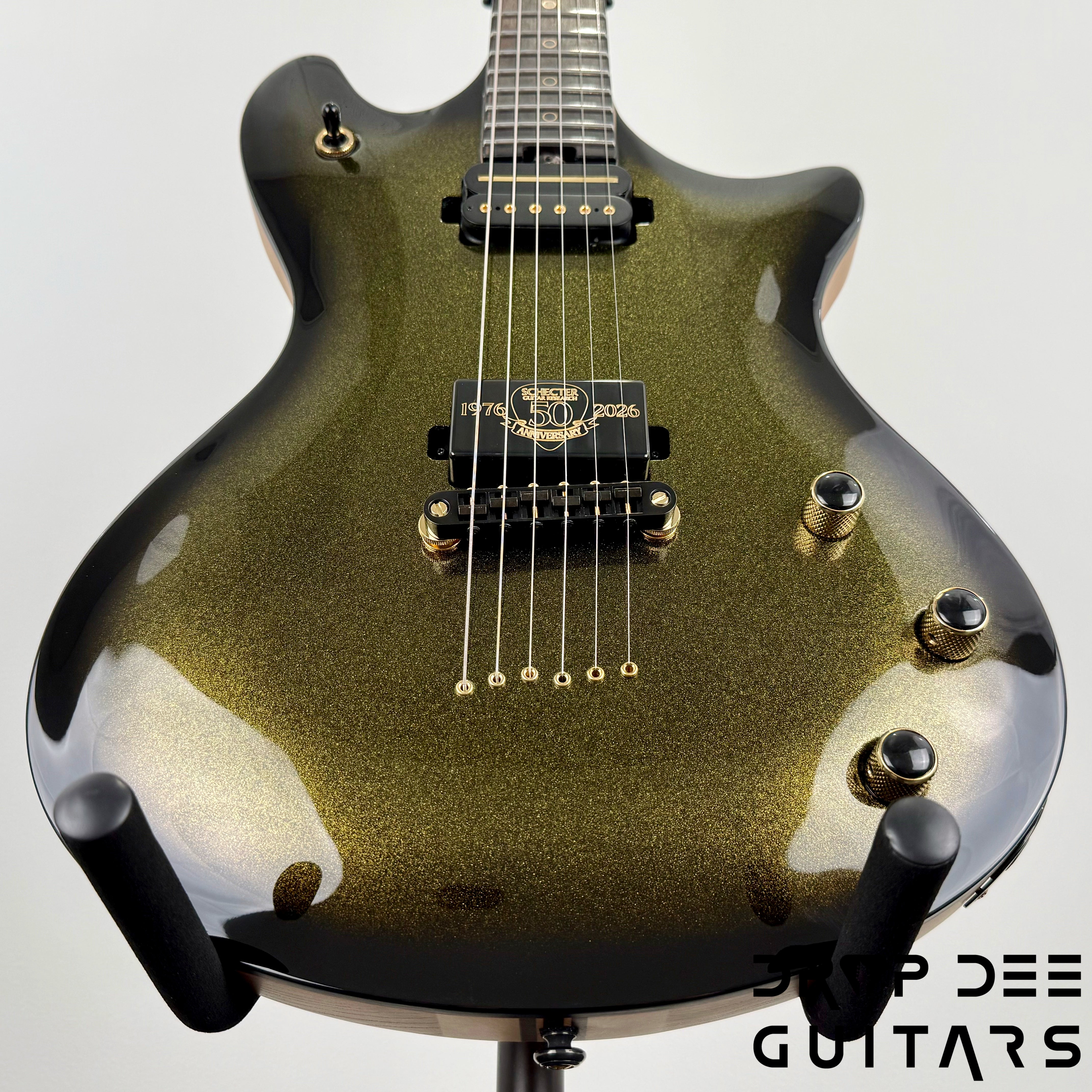 Schecter Diamond Series 50th Anniversary Tempest Electric Guitar - 50th Gold Burst
