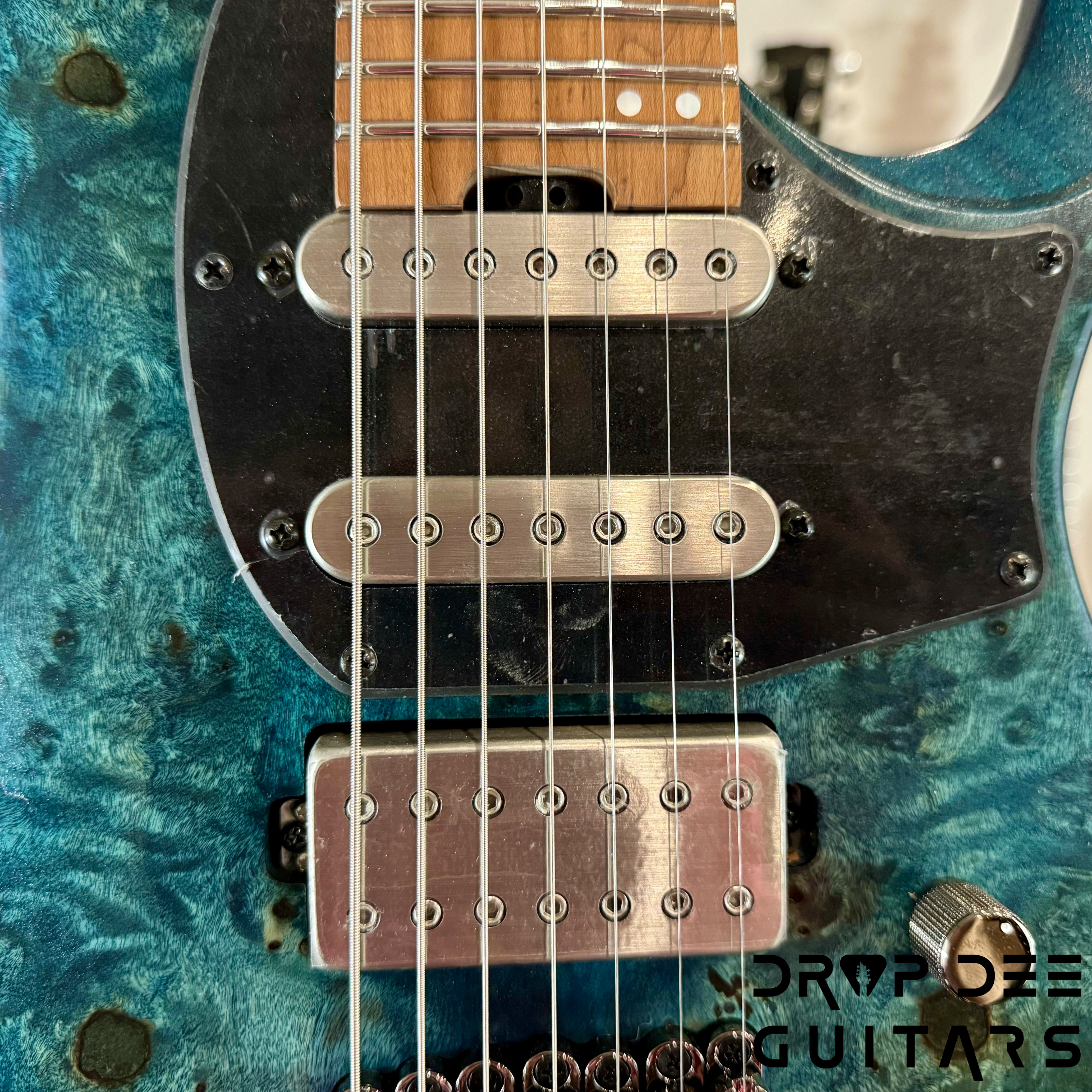 Ibanez Quest Q547PB Headless 7-String Electric Guitar w/ Bag - Cosmic Blue Low Gloss