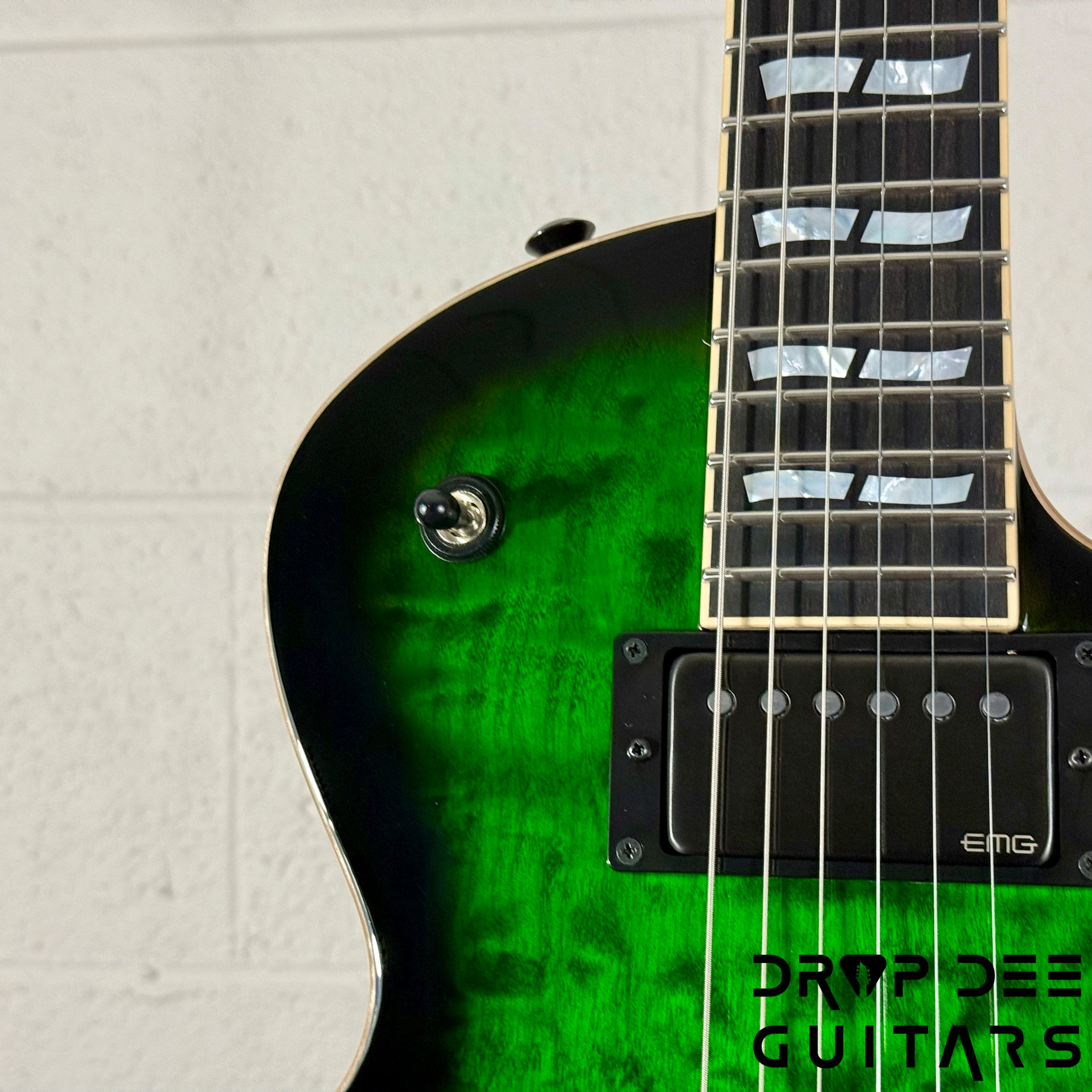 ESP USA Eclipse Electric Guitar w/ Case - Dark Green Sunburst