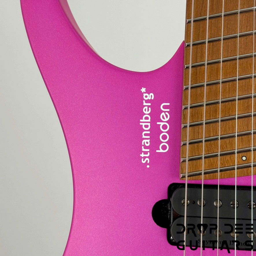 Strandberg Boden Standard N2.6T Tremolo Multiscale Headless Electric Guitar w/ Bag - Electric Fuchsia Metallic