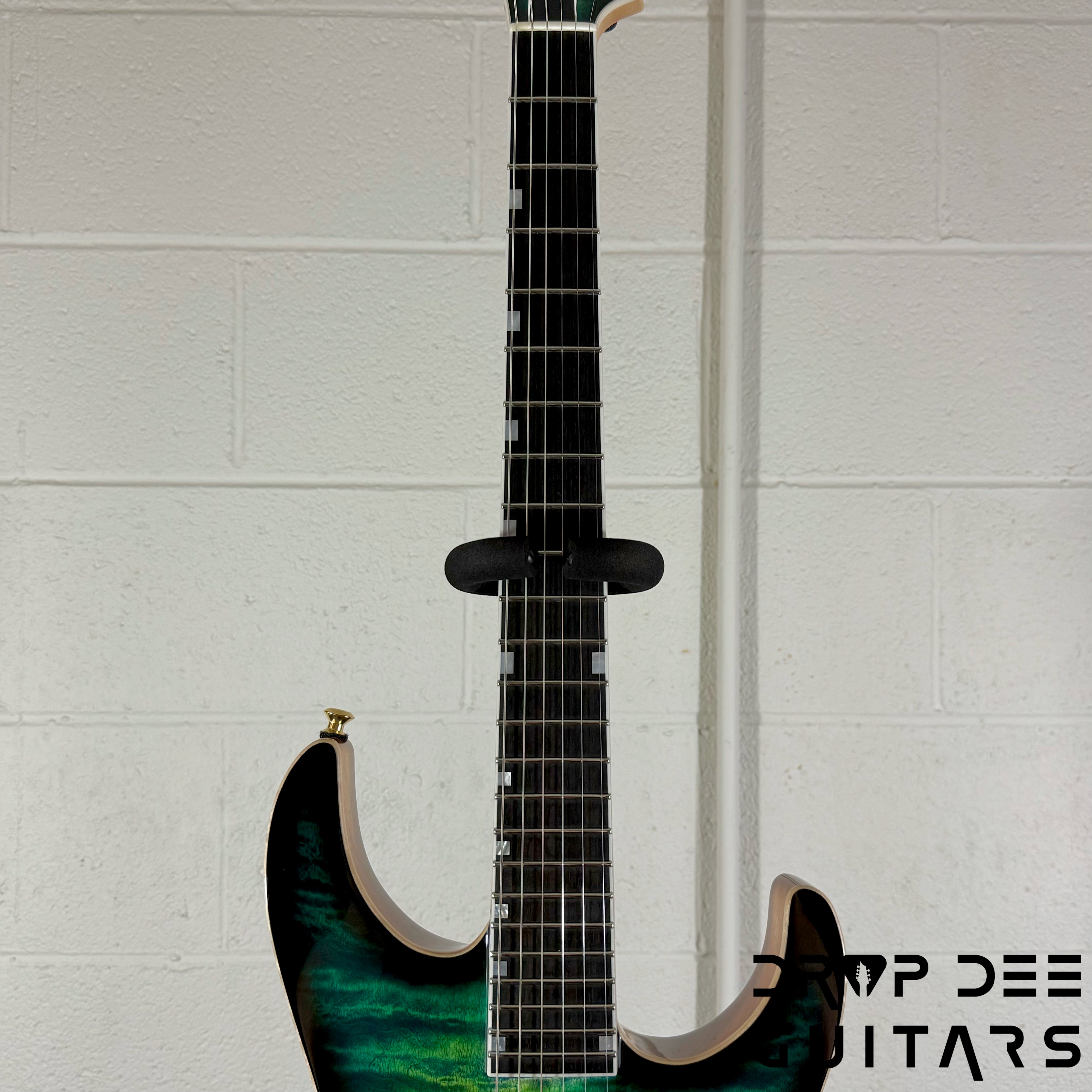 ESP USA M-I NTB NT Electric Guitar w/ Case - Dark Lime Sunburst