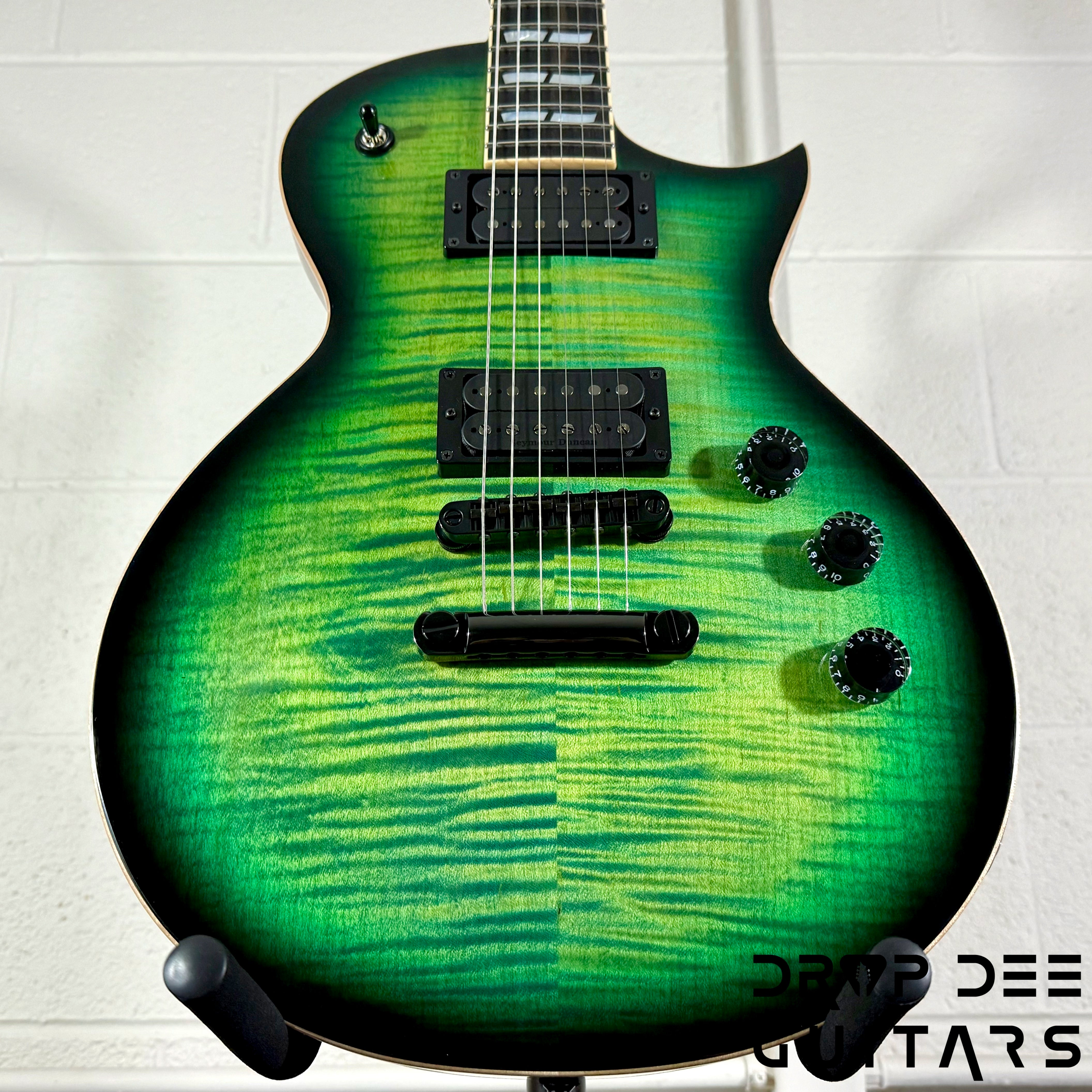 ESP USA Eclipse Electric Guitar w/ Case - Dark Lime Sunburst