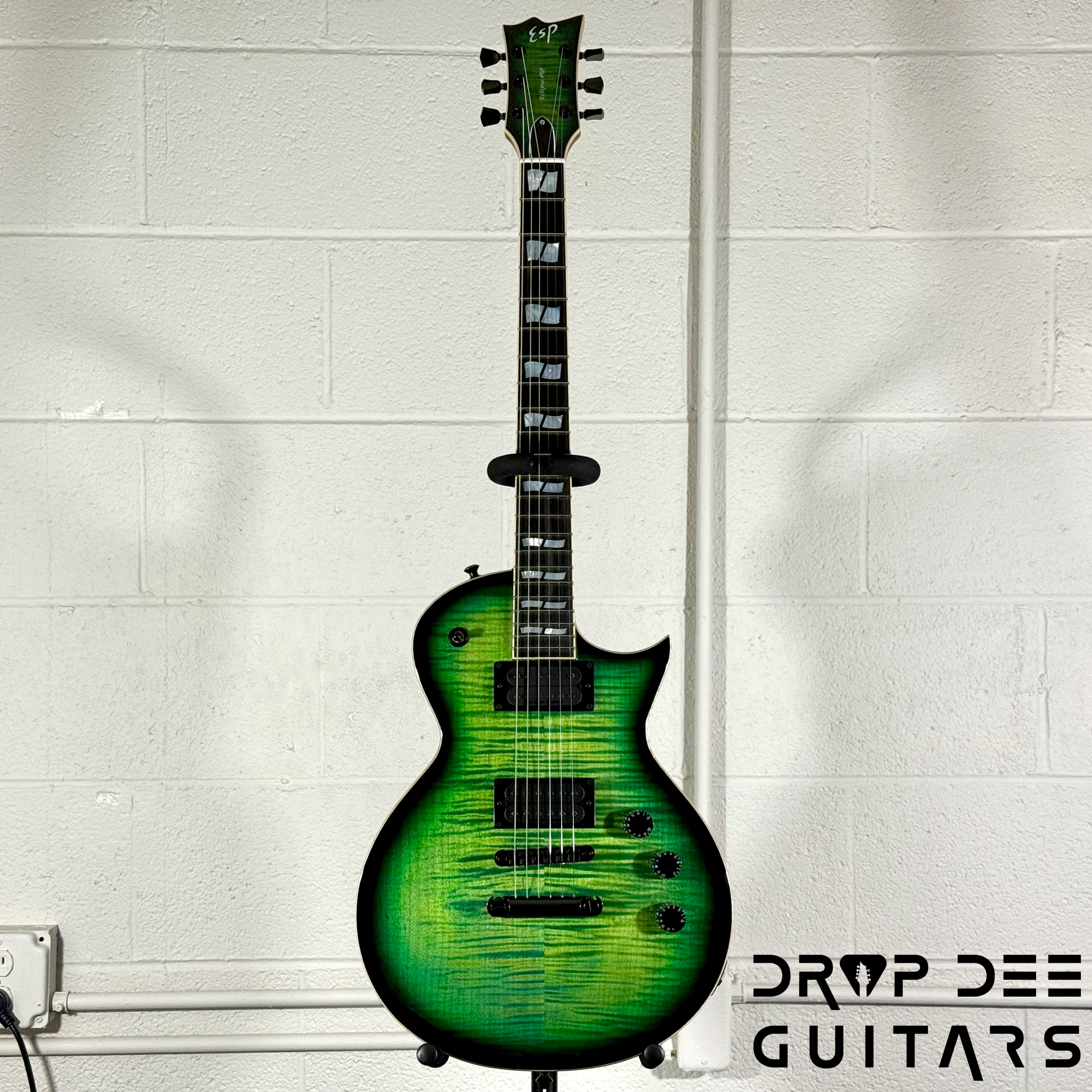 ESP USA Eclipse Electric Guitar w/ Case - Dark Lime Sunburst
