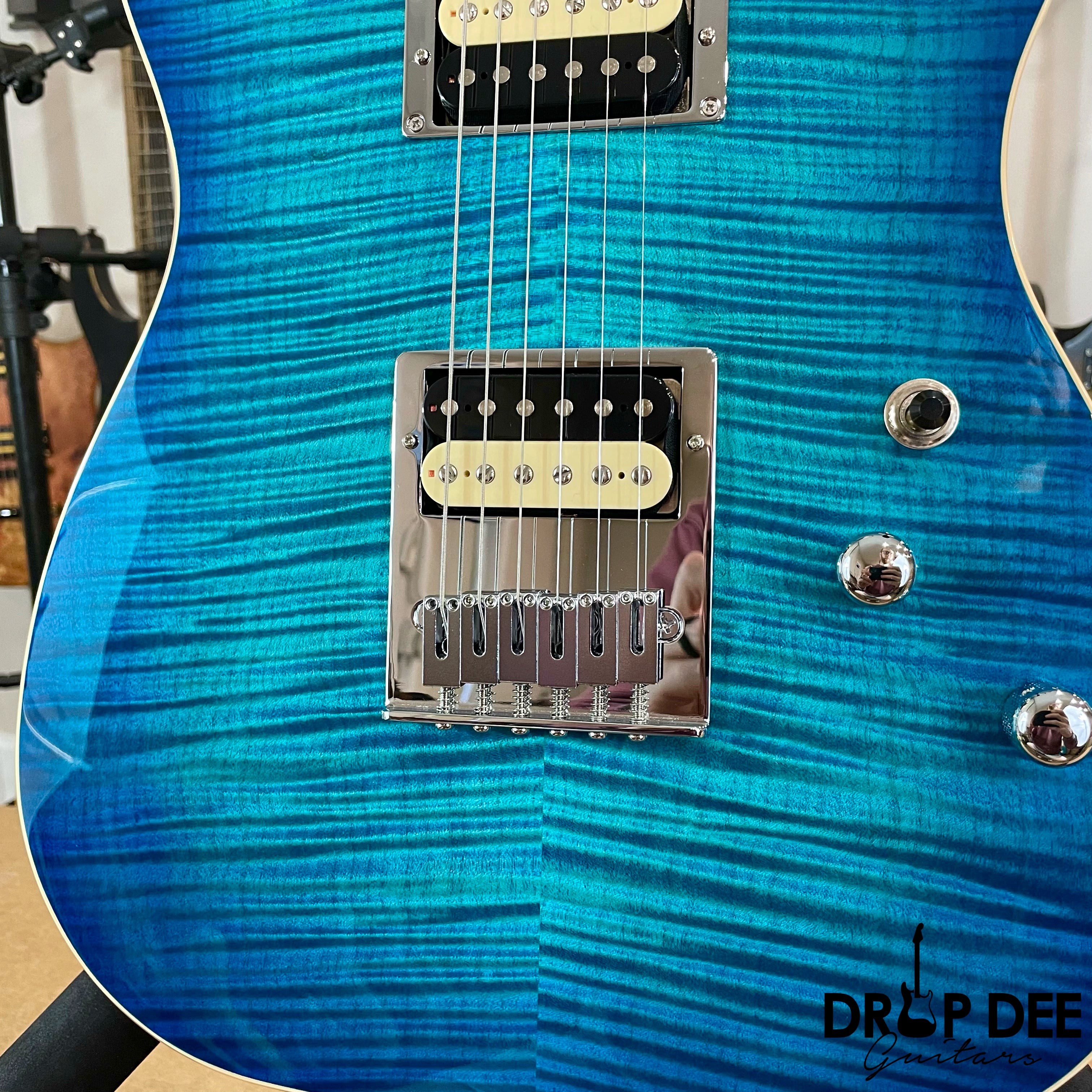 Schecter USA Custom Shop PT Custom Electric Guitar w/ Case - Trans Sky Blue