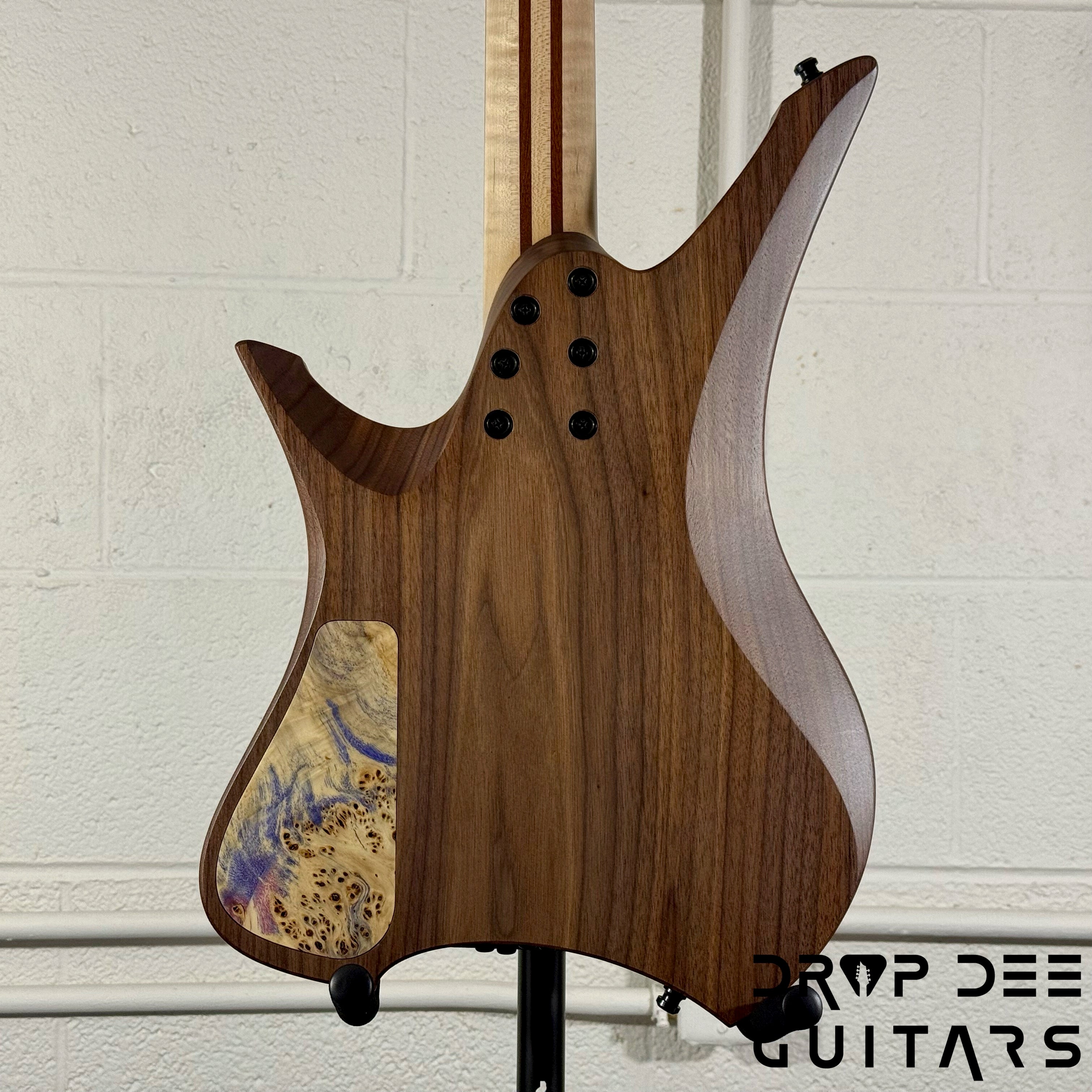 GV Guitars Syrius Headless Baritone Electric Guitar w/ Case - Natural
