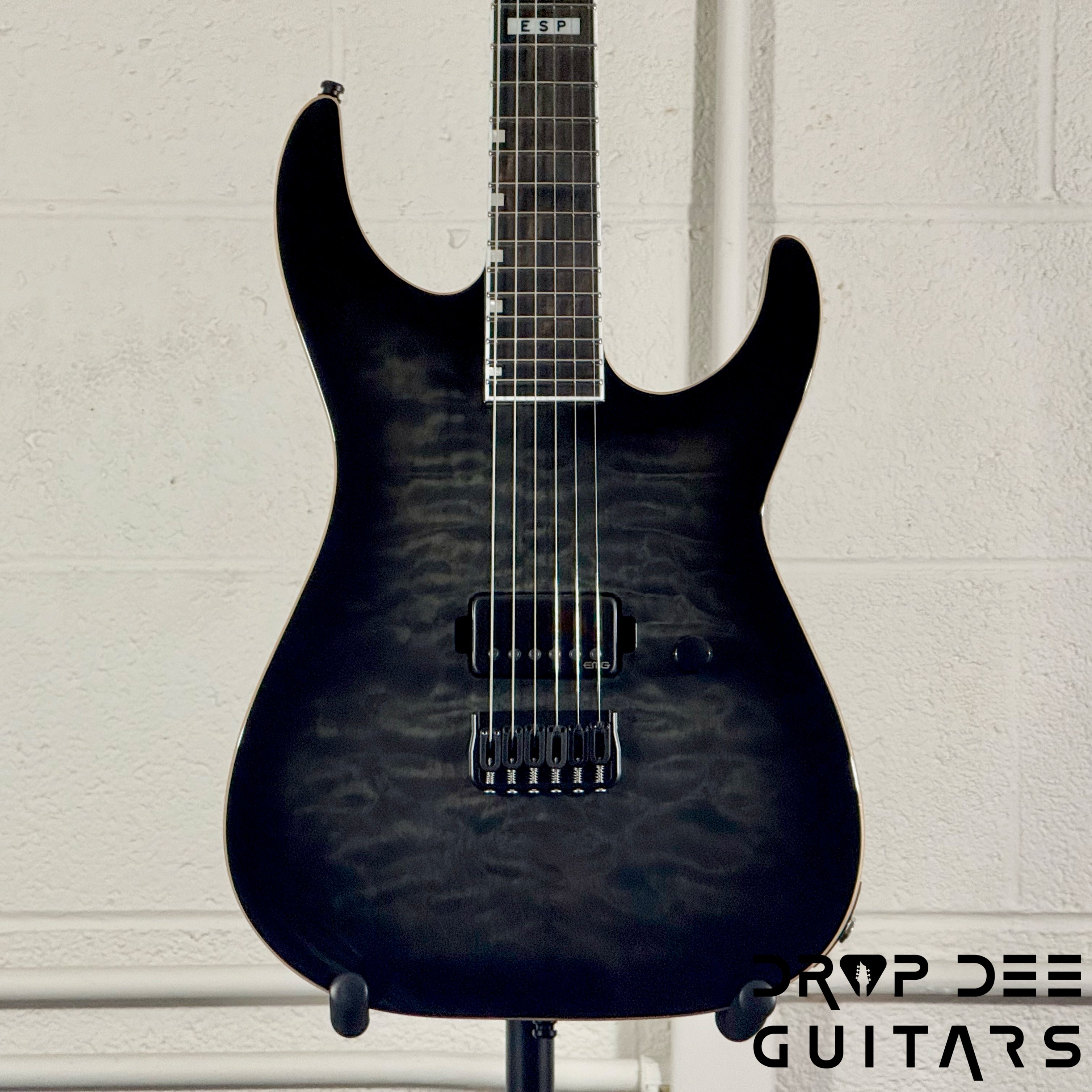 ESP E-II M-I NT QM Electric Guitar w/ Case - See Thru Black Sunburst