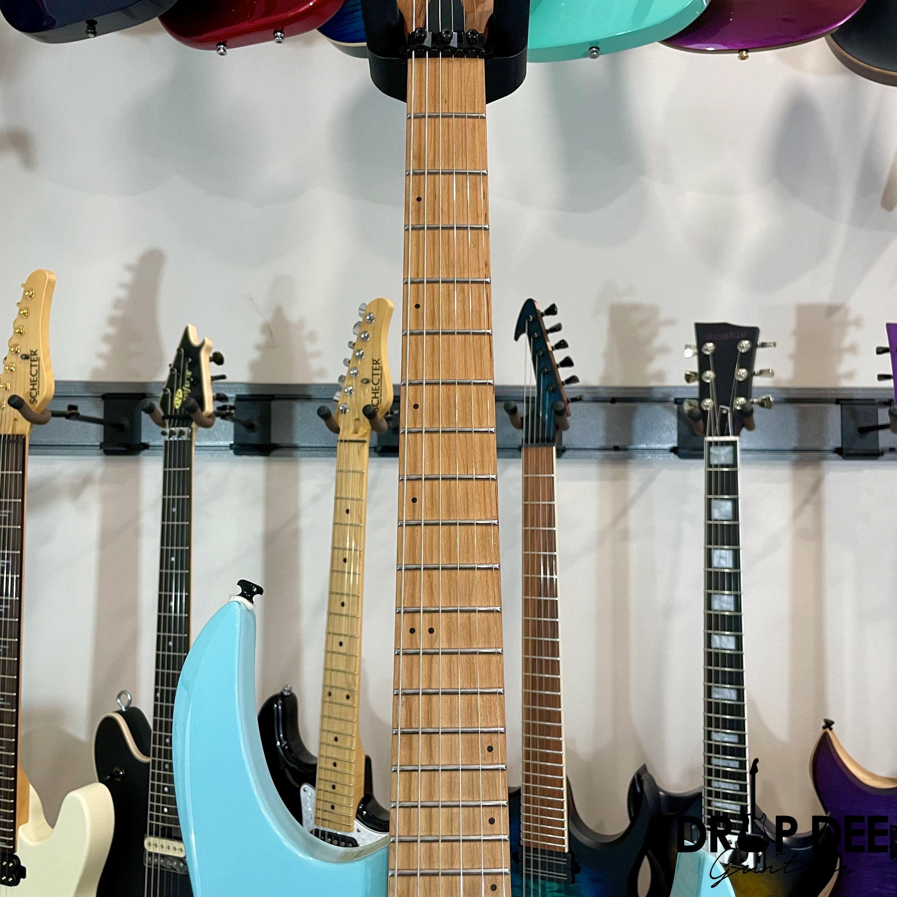 Balaguer Select Series Diablo Retro 27 FR Electric Guitar w/ Bag - Gloss Solid Cerulean Blue