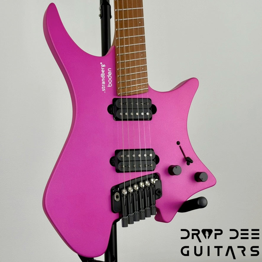 Strandberg Boden Standard N2.6T Tremolo Multiscale Headless Electric Guitar w/ Bag - Electric Fuchsia Metallic