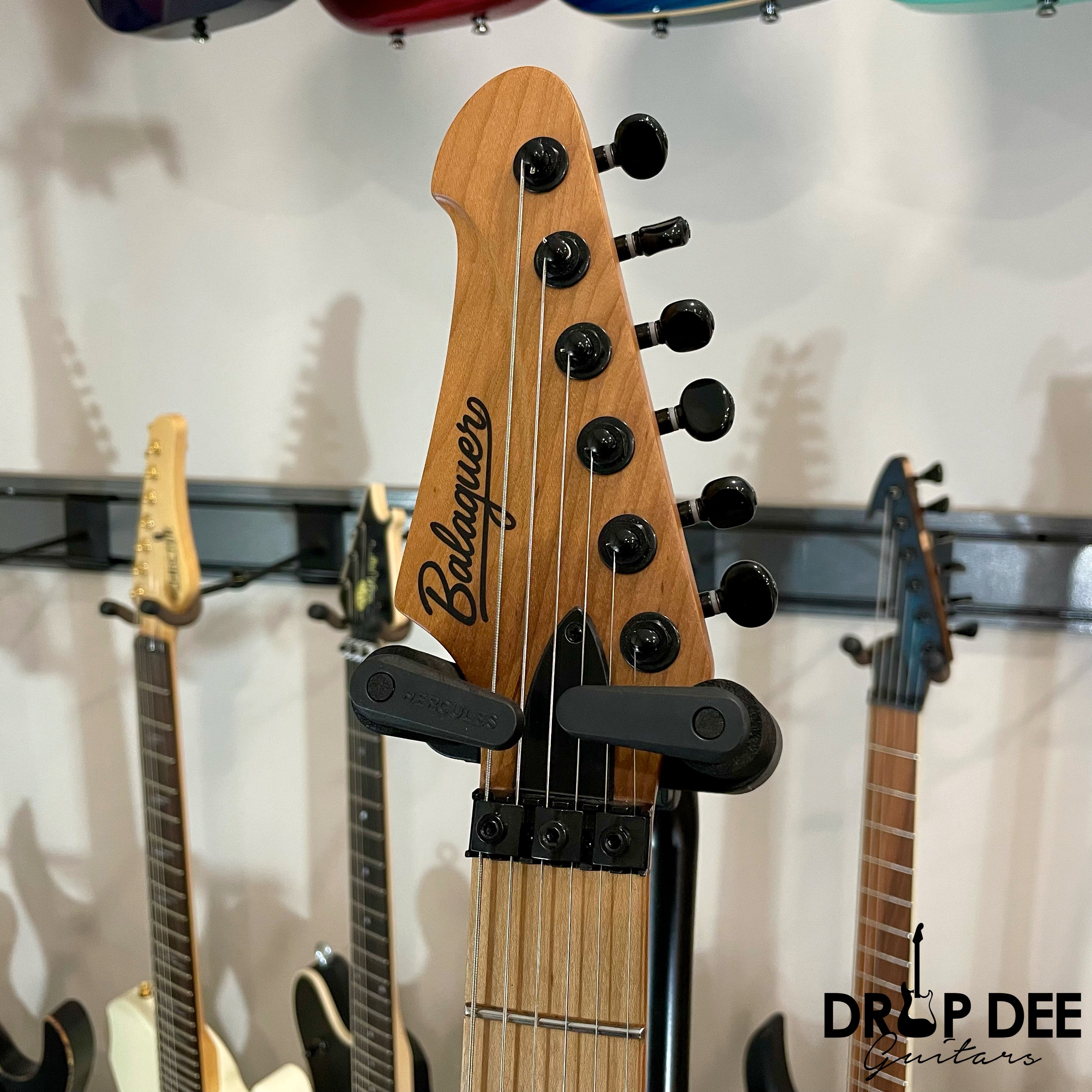 Balaguer Select Series Diablo Retro 27 FR Electric Guitar w/ Bag - Gloss Solid Cerulean Blue