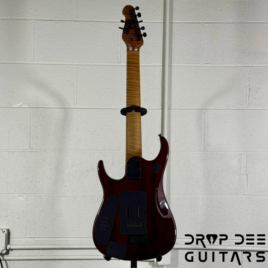Ernie Ball Music Man JP15-7 7-String Electric Guitar w/ Case - Red Tide