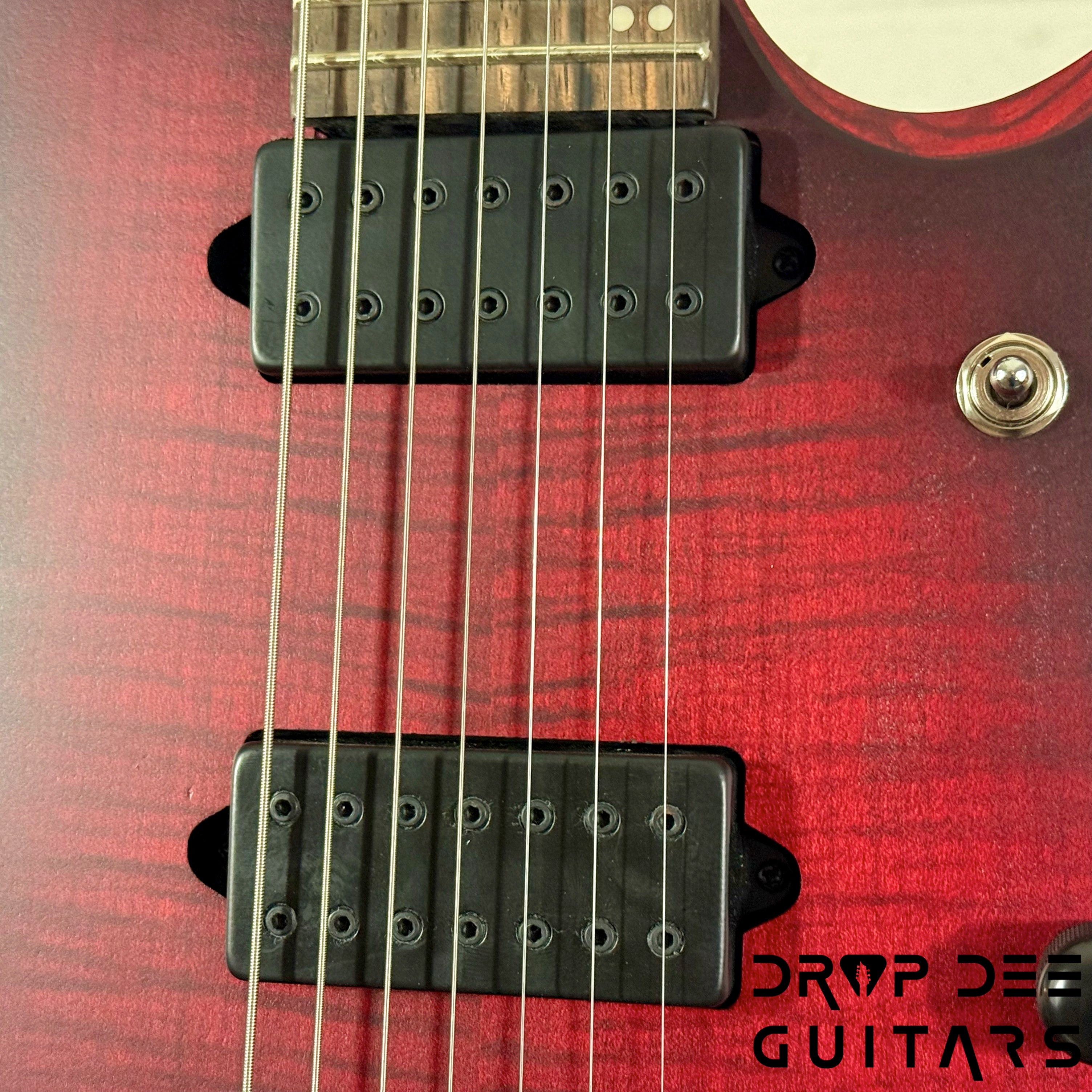 Ibanez Standard RGD721FA Baritone 7-String Electric Guitar - Stained Wine Red Burst Flat