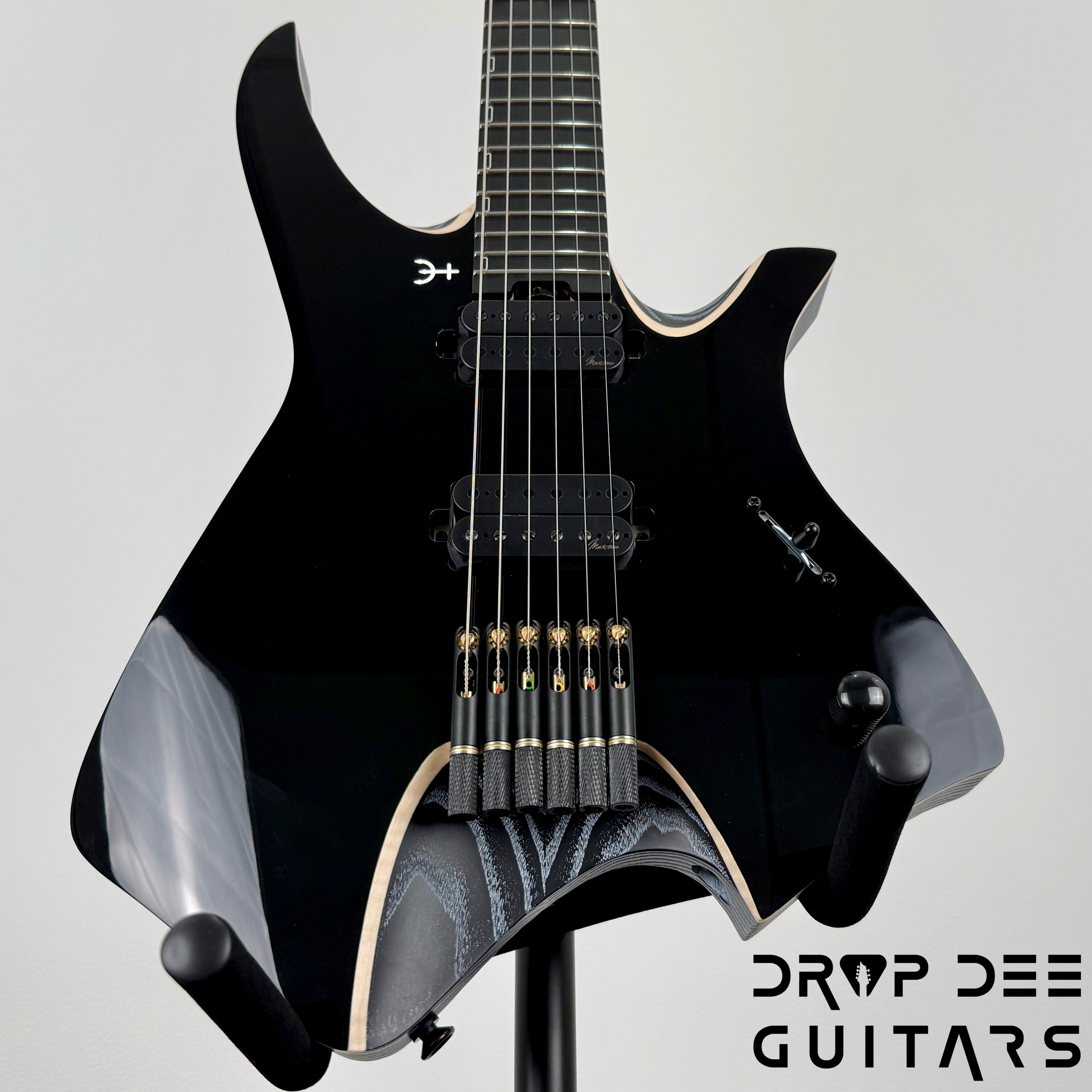 Infinia Neptune Headless Electric Guitar w/ Bag - Solid Lunar Black