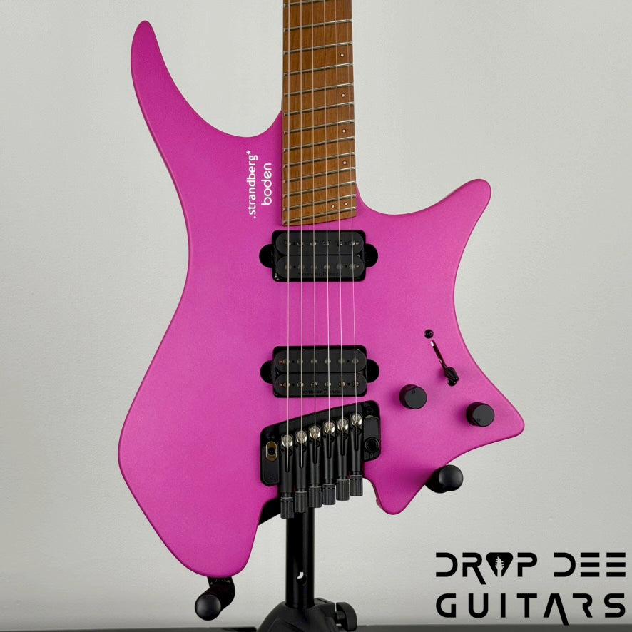 Strandberg Boden Standard N2.6T Tremolo Multiscale Headless Electric Guitar w/ Bag - Electric Fuchsia Metallic