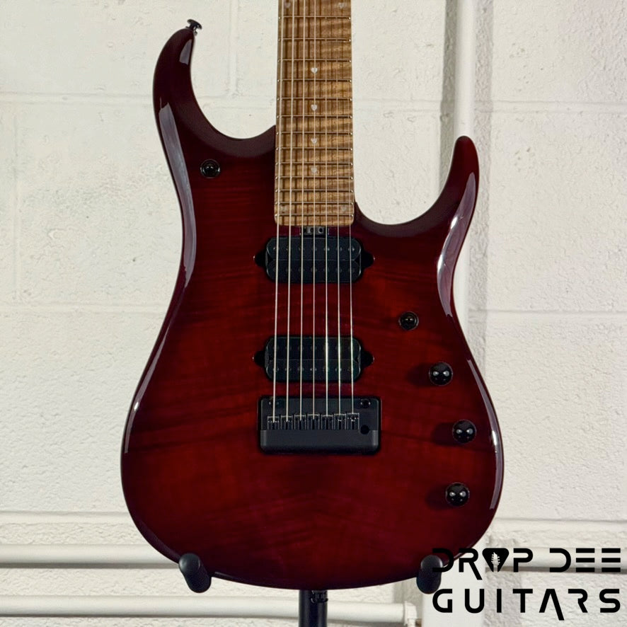Ernie Ball Music Man JP15-7 7-String Electric Guitar w/ Case - Red Tide