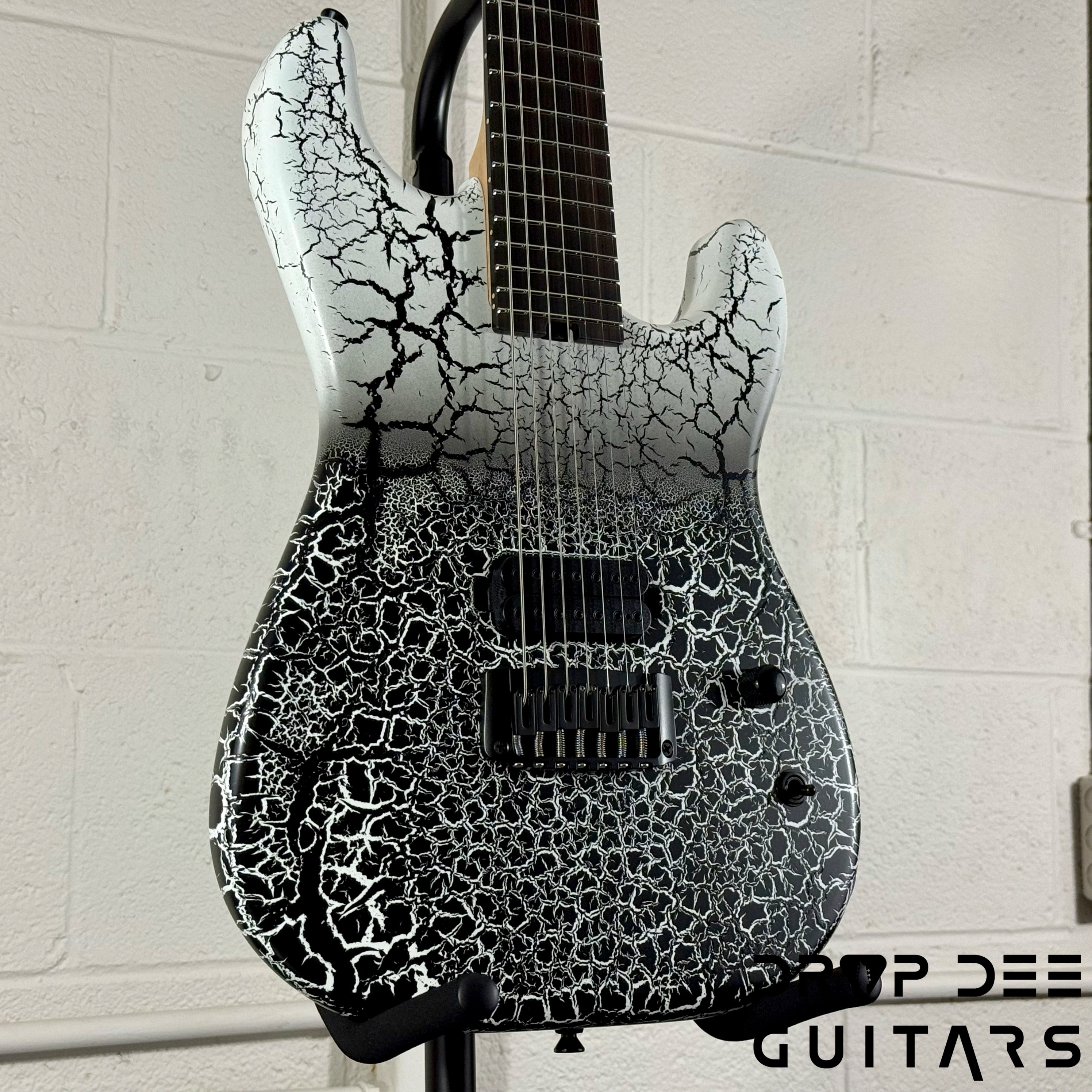 Schecter USA Custom Shop John Browne Signature Zenith 7 Baritone 7-String Electric Guitar w/ Case - Fracture White