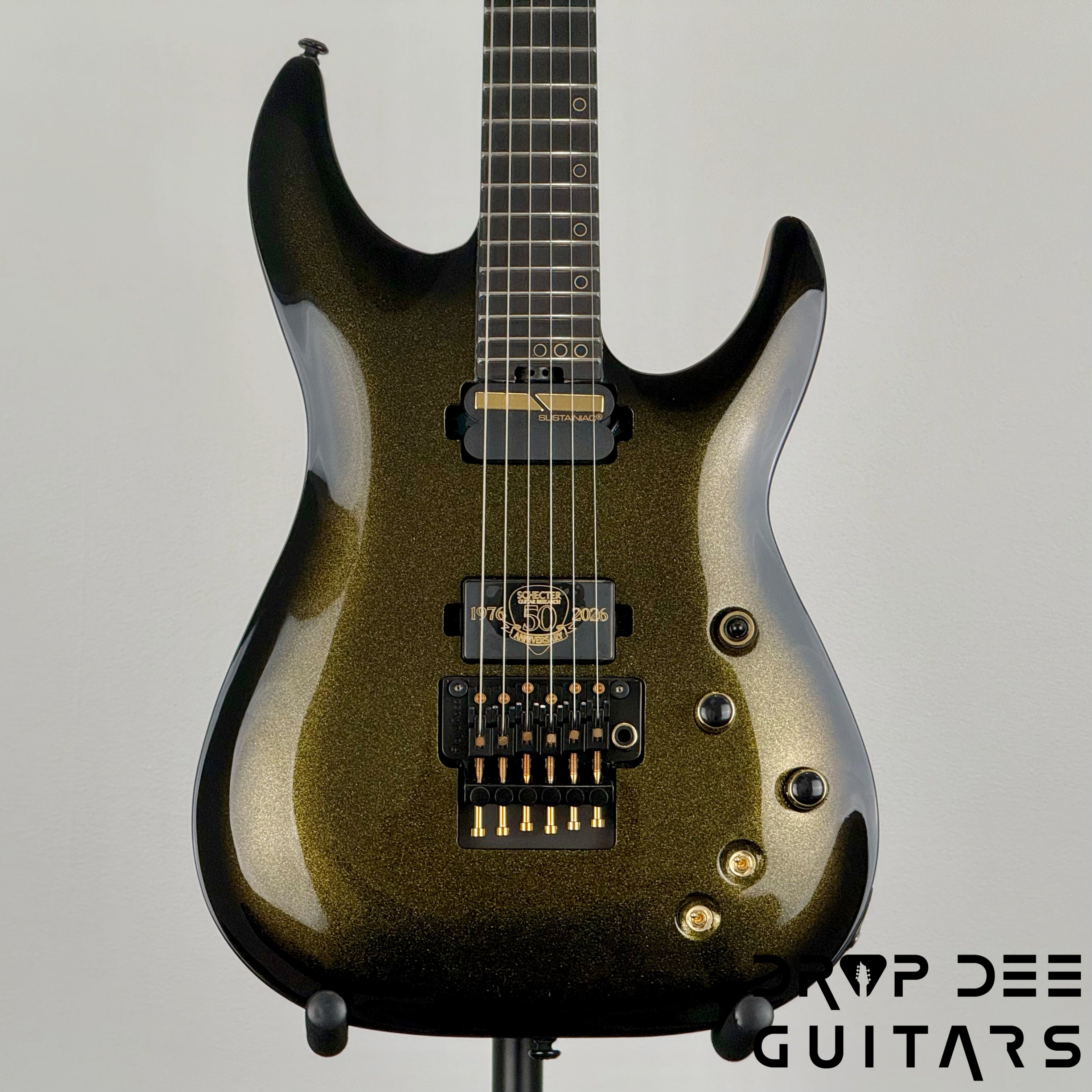Schecter Diamond Series 50th Anniversary C-1 FR-S Electric Guitar - 50th Gold Burst