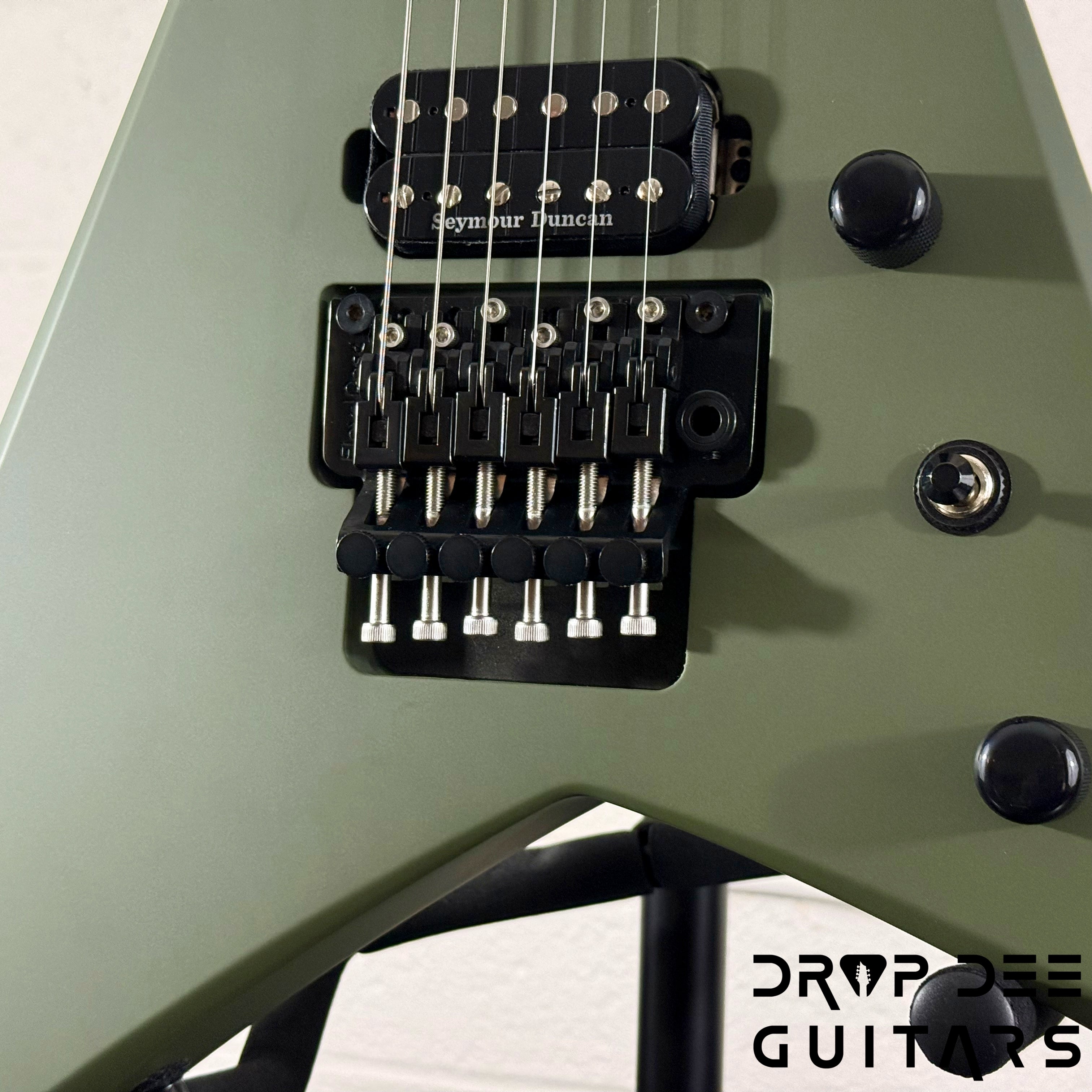 Jackson American Series Rhoads RR24 Electric Guitar w/ Case - Matte Army Drab