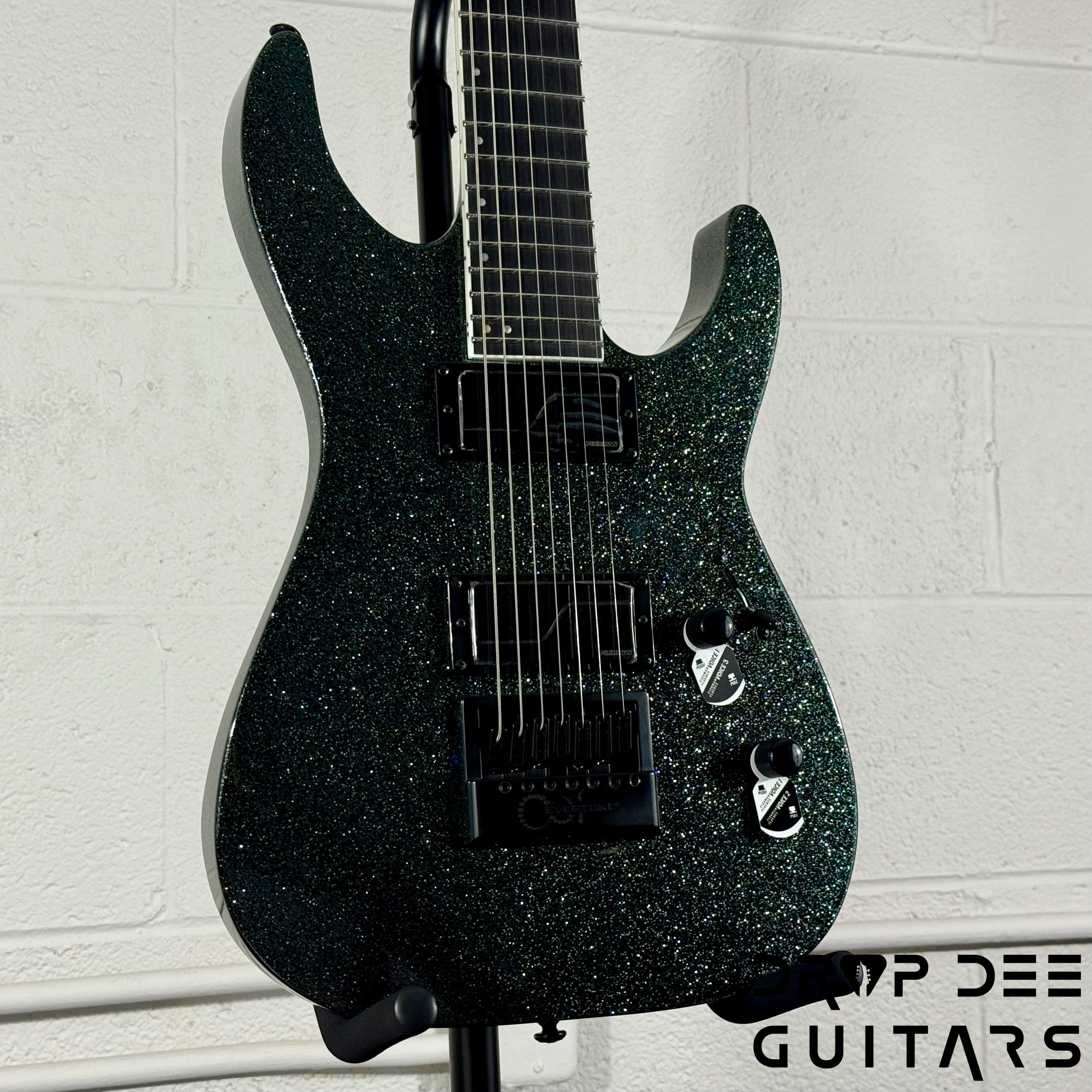 ESP LTD M-1007 Baritone Evertune 7-String Electric Guitar w/ Bag - Granite Sparkle