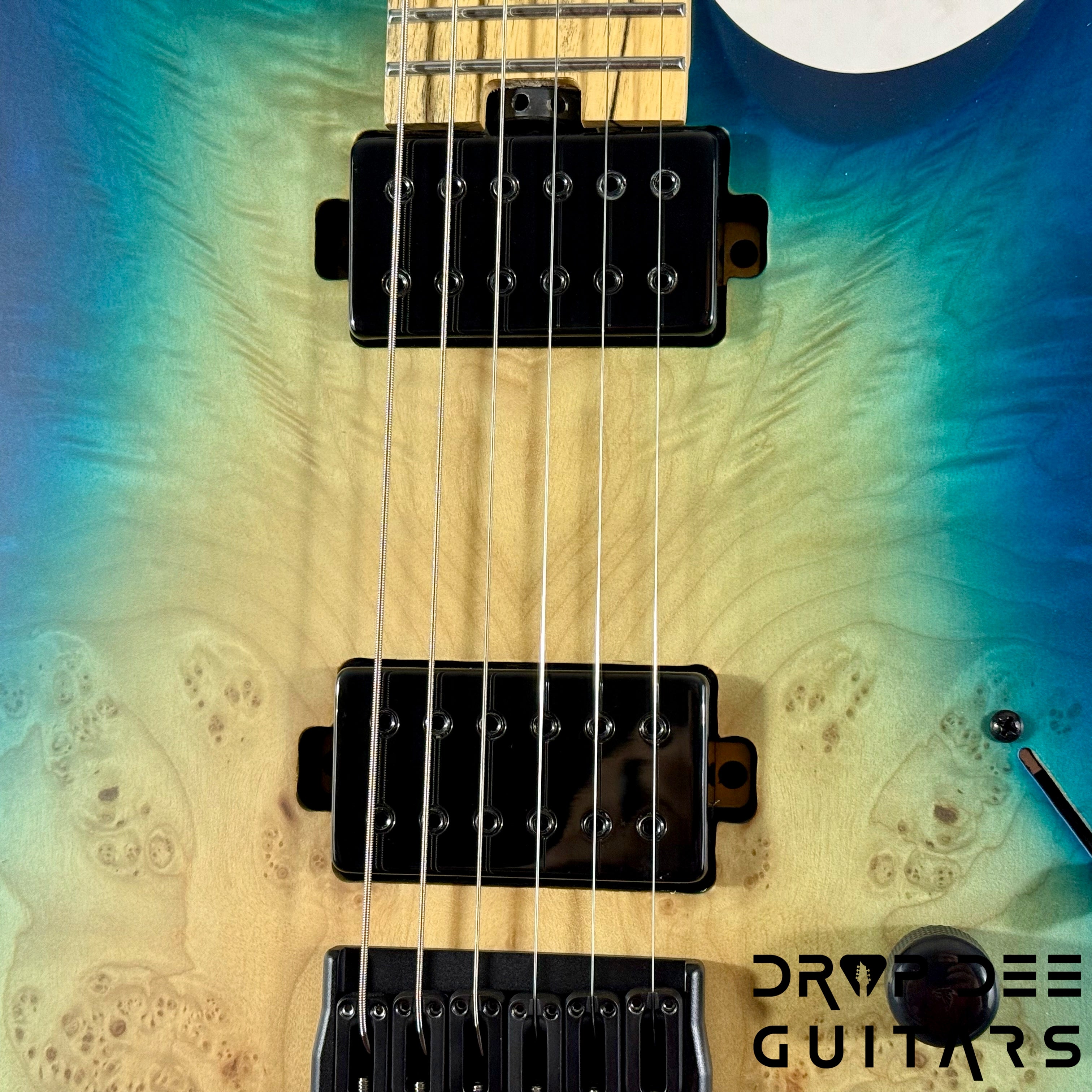 Balaguer DDG Exclusive Run Diablo Baritone Electric Guitar w/ Bag (1062) - Island Burst