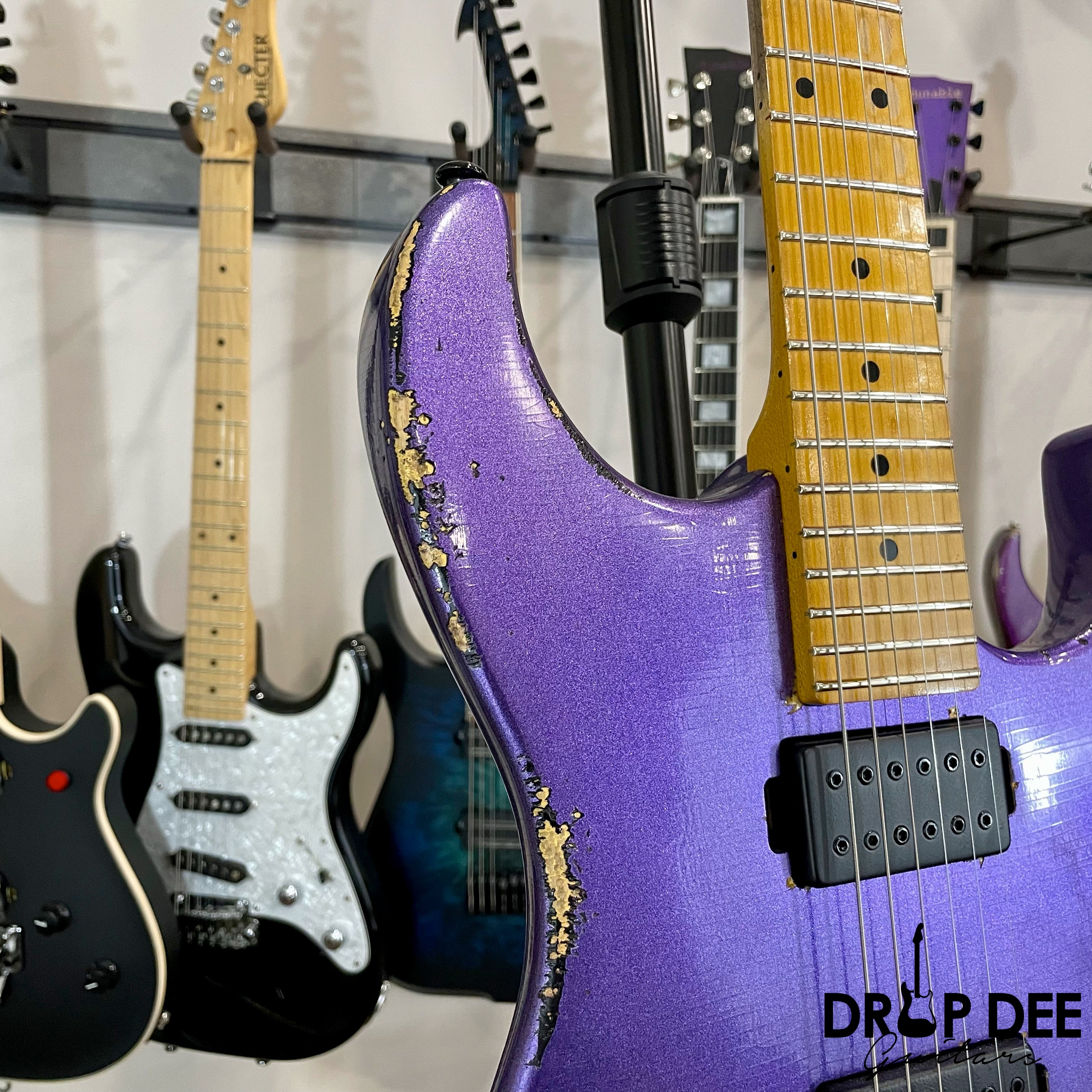 Balaguer Toro USA Heritage Electric Guitar w/ Case - Metallic Purple over Sunburst