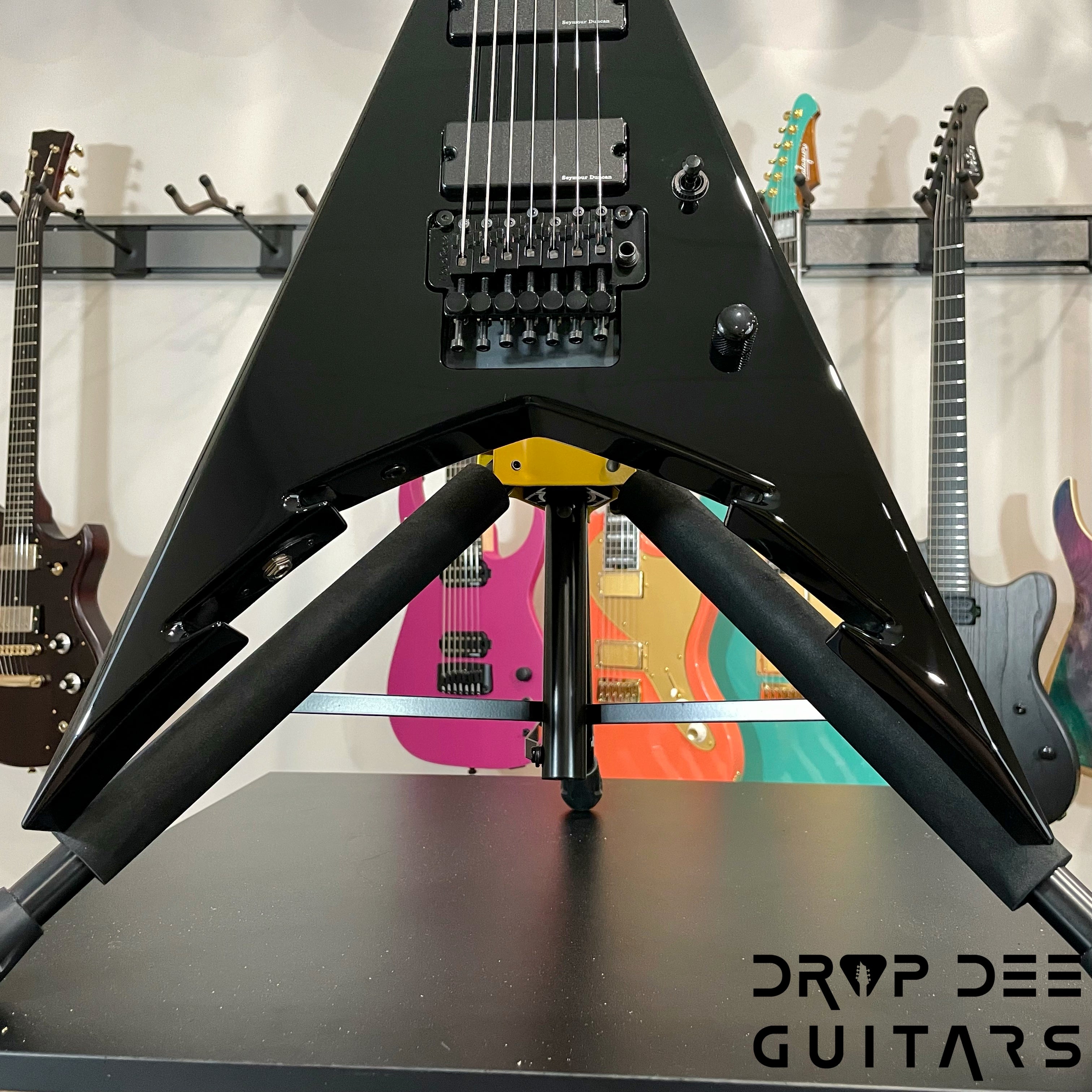 Jackson USA Signature Corey Beaulieu King V KV7 7-String Electric Guitar w/ Case - Gloss Black