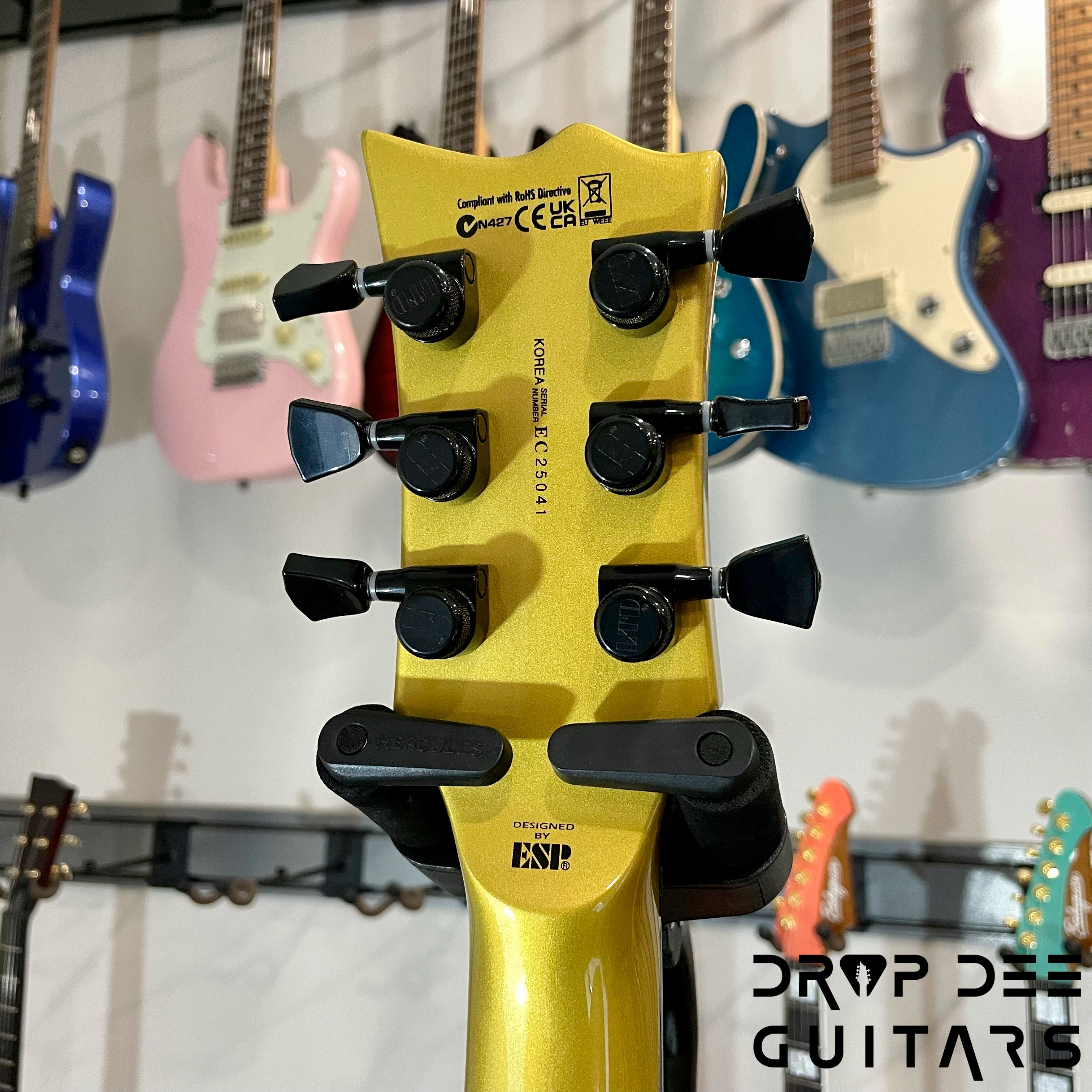 ESP LTD EC-2025 50th Anniversary Electric Guitar w/ Case - Metallic Gold