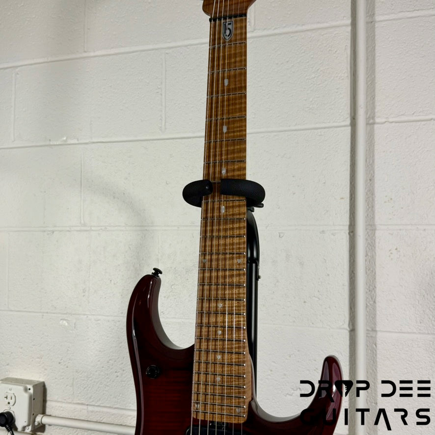 Ernie Ball Music Man JP15-7 7-String Electric Guitar w/ Case - Red Tide