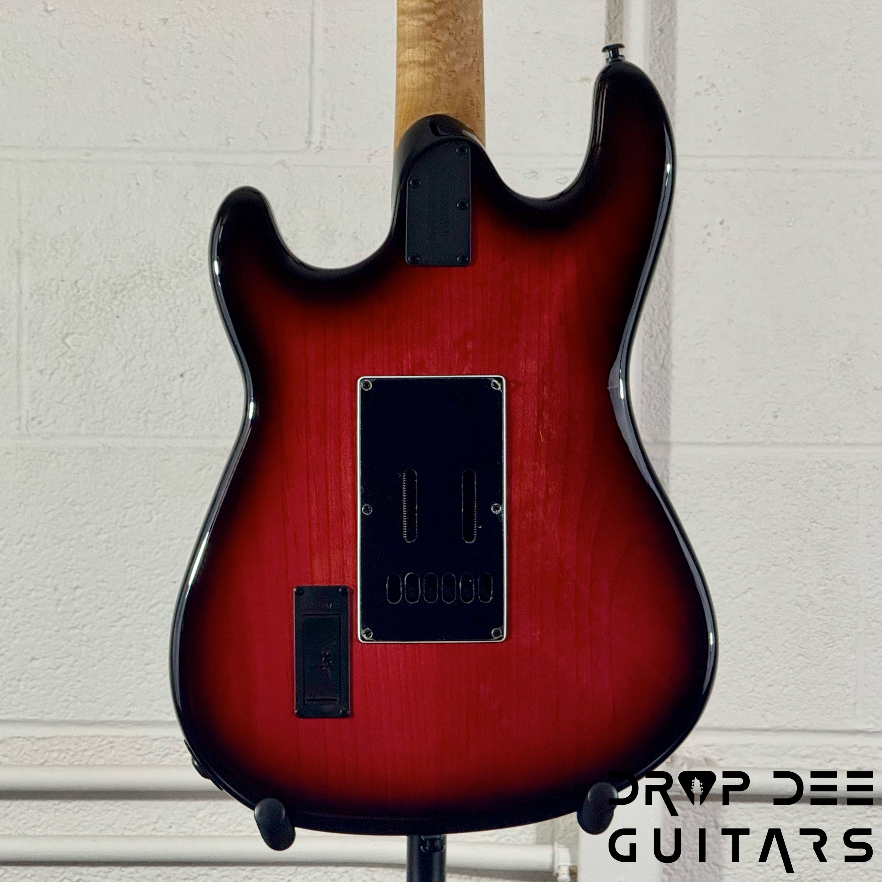 Ernie Ball Music Man Cutlass HT SSS Electric Guitar w/ Case - Raspberry Burst