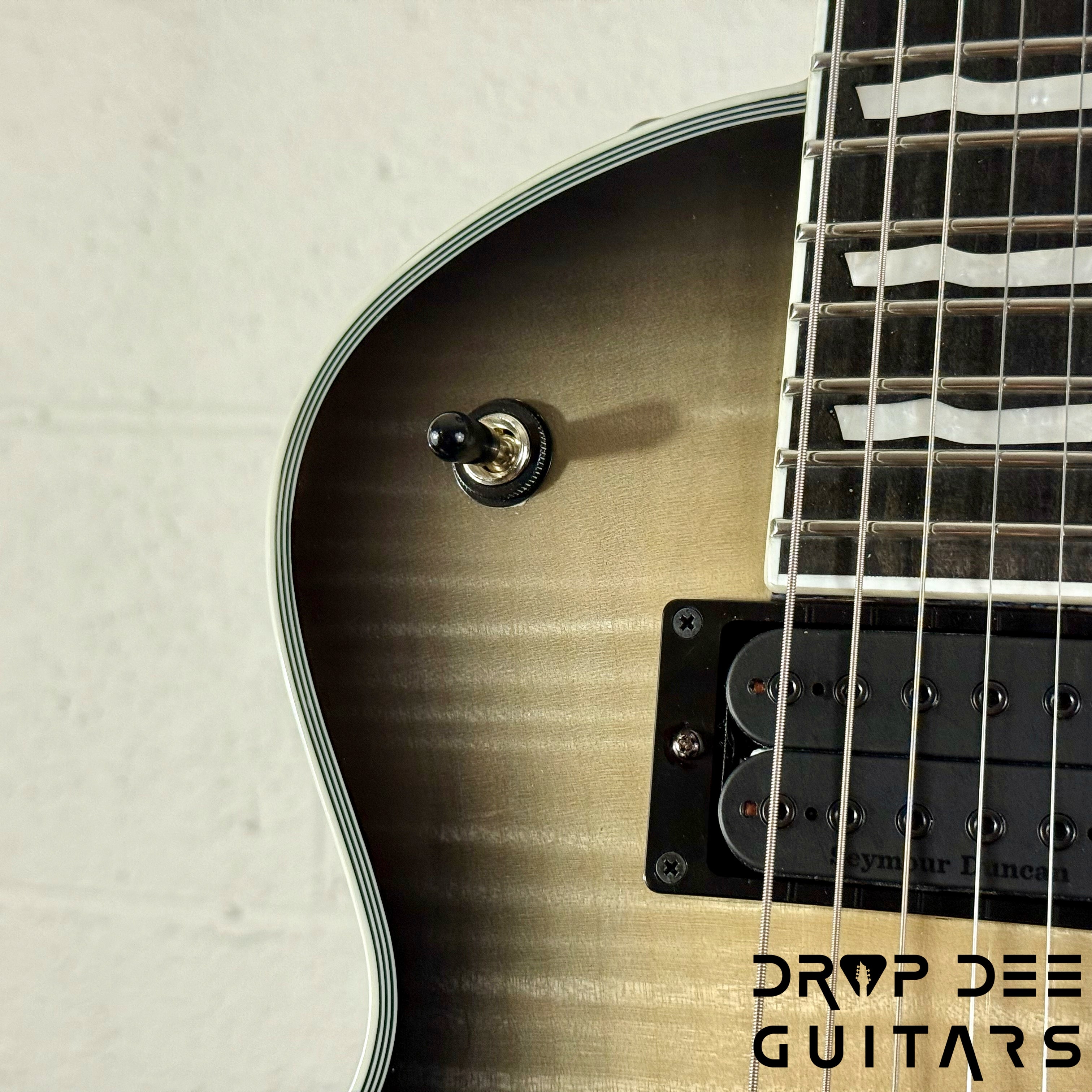 ESP E-II Eclipse FM Electric Guitar/ Case - Black Natural Burst