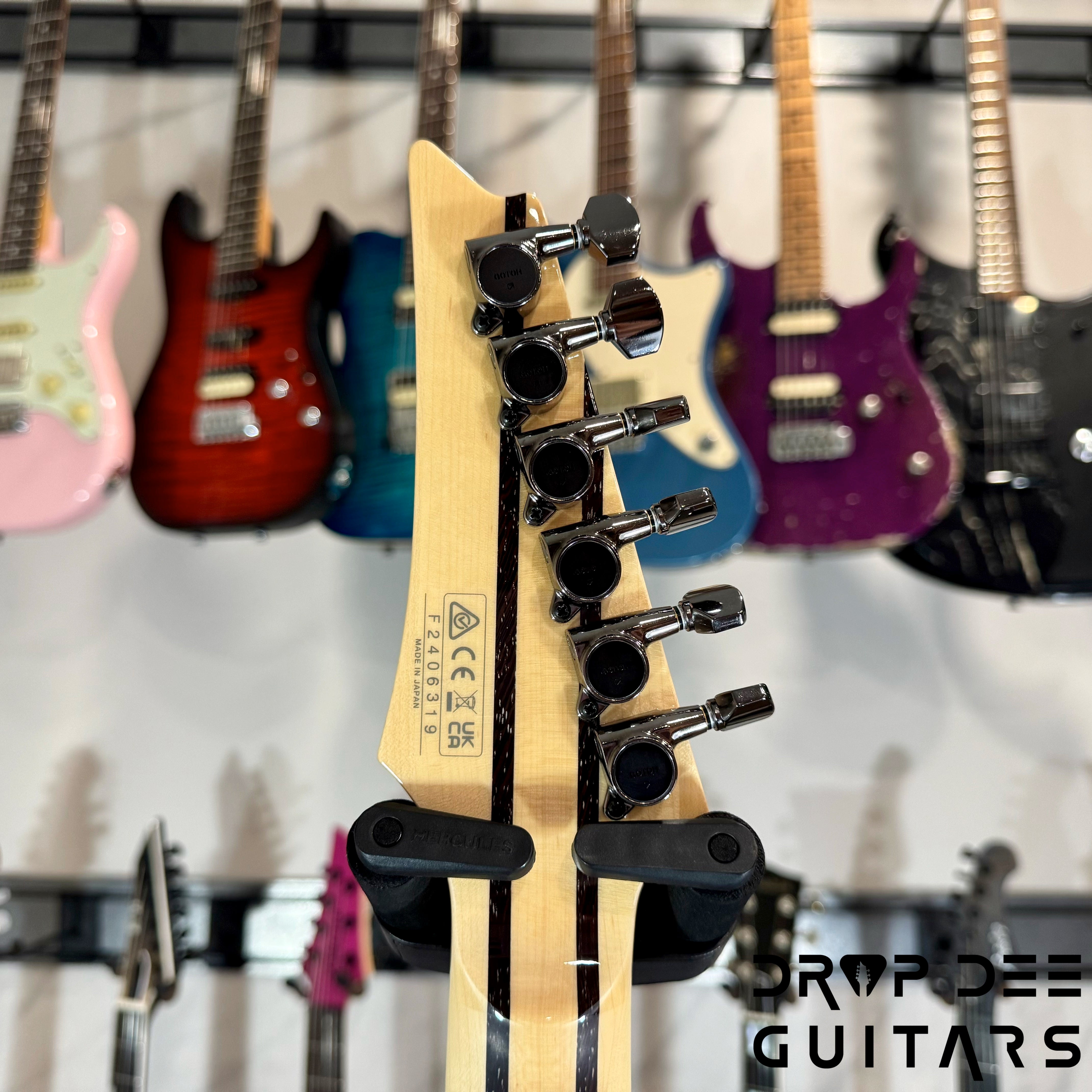 Ibanez J Custom RG8570 Electric Guitar w/ Case - Black Rutile