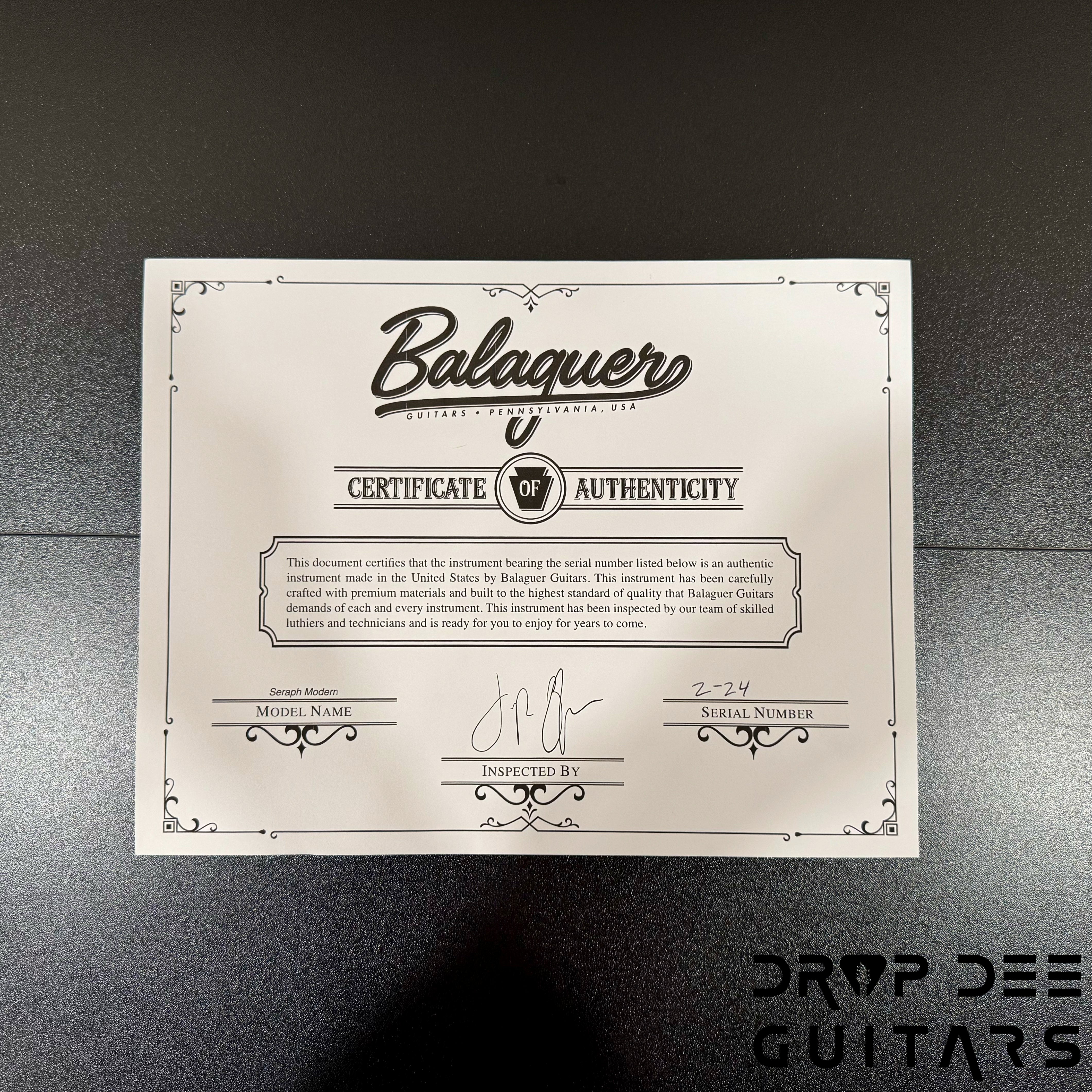 Balaguer USA Series Seraph Modern Electric Guitar w/ Case (224) - Gloss Metallic Rose Gold