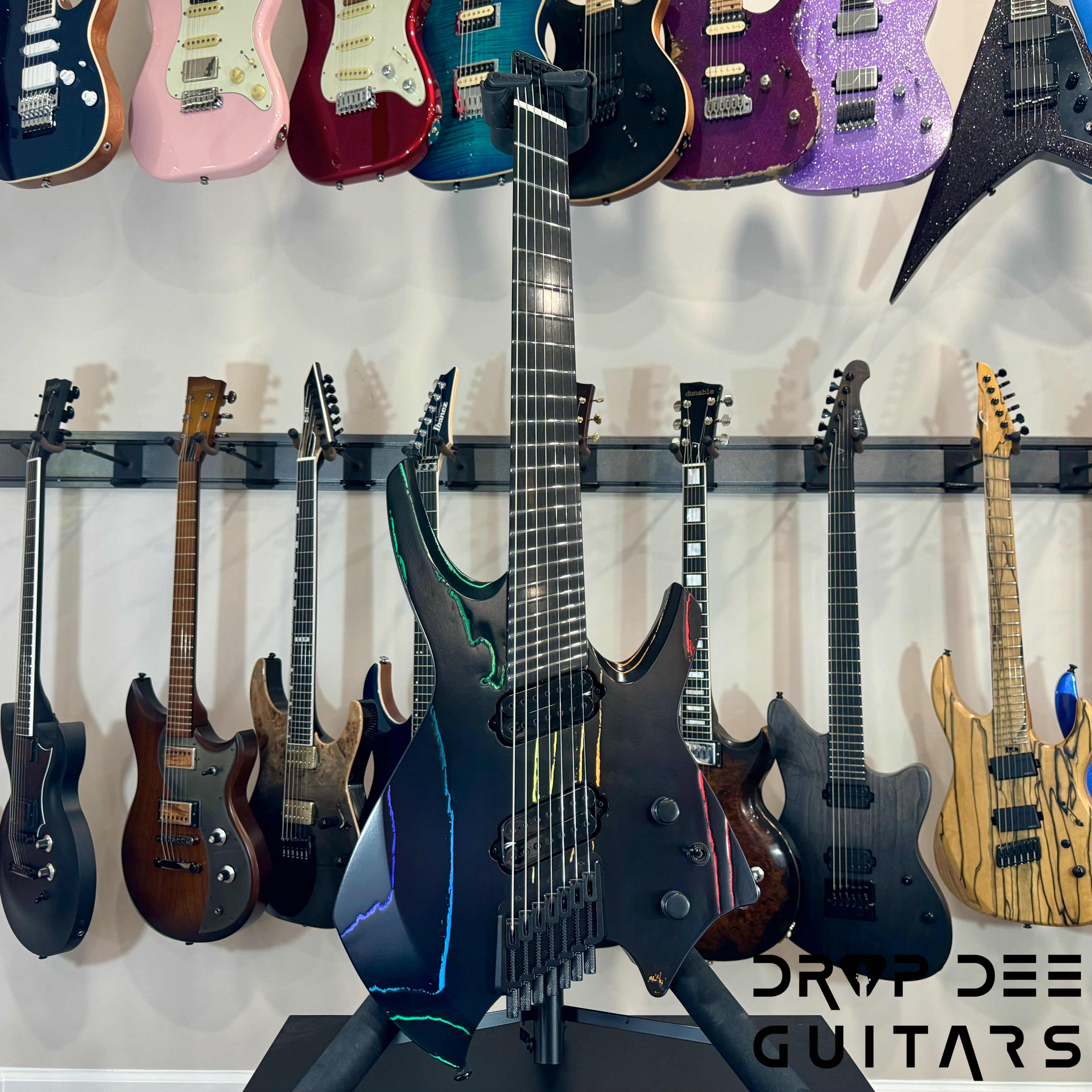 Ormsby Custom Shop Goliath Black Friday Rainbow Multiscale Headless 7-String Electric Guitar w/ Bag - Black Friday Rainbow