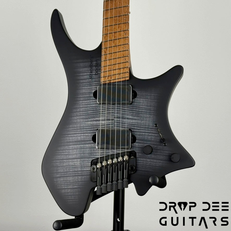 Strandberg Boden Original N2.6T Tremolo Multiscale Headless Electric Guitar w/ Bag - Black Denim Burst Satin