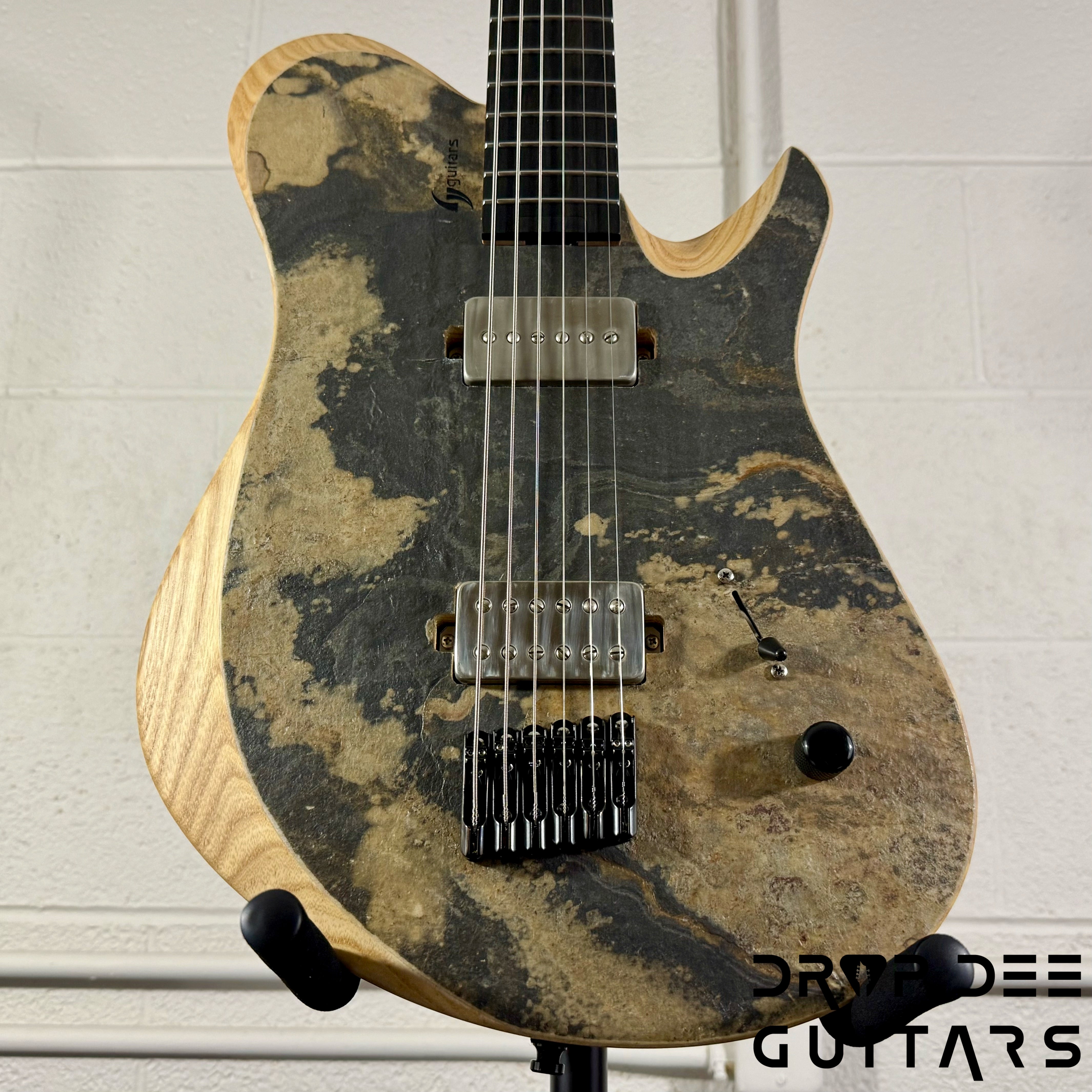 GV Guitars Mercenary Baritone Electric Guitar w/ Case - Stone