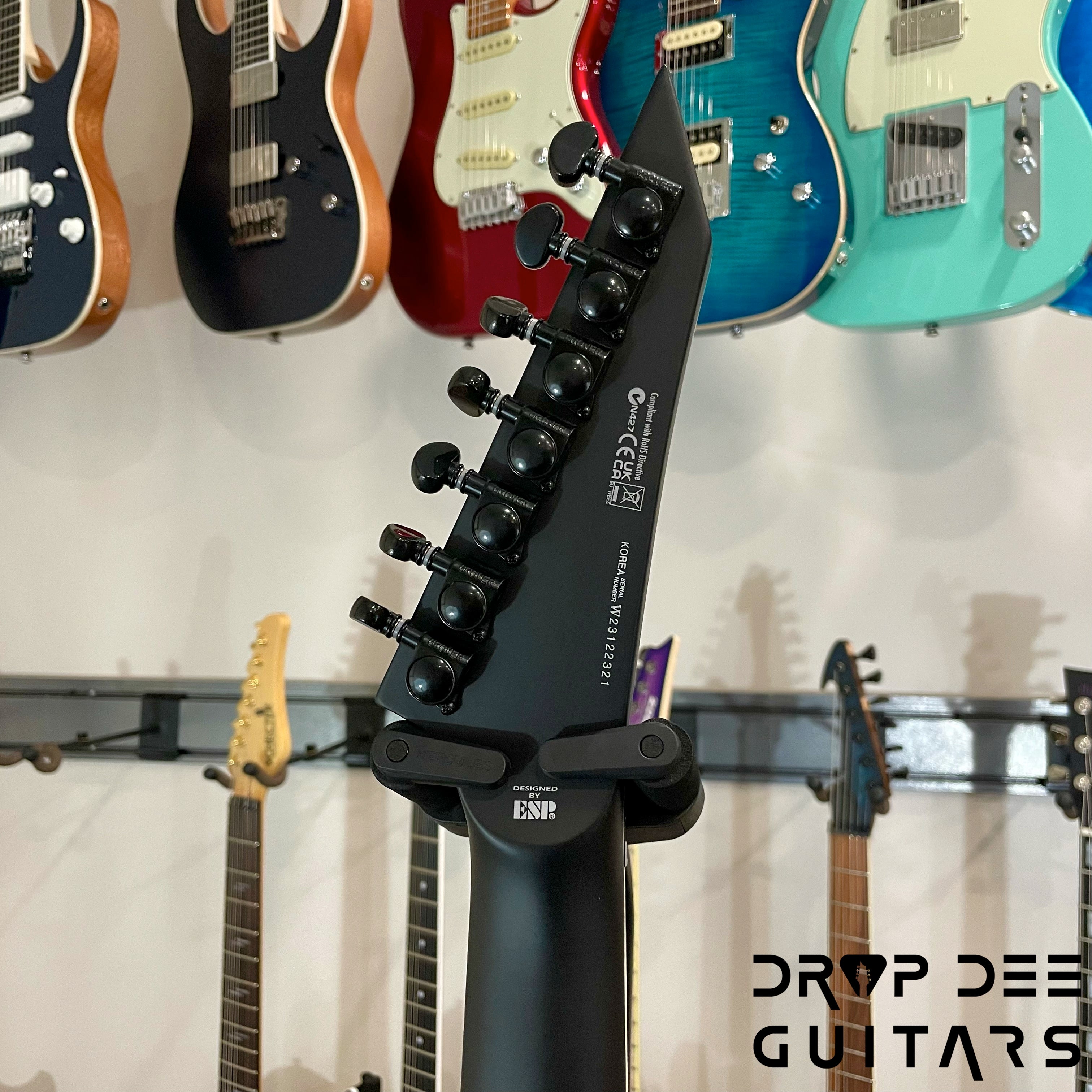 ESP LTD M-1007 Baritone 7-String Electric Guitar - Charcoal Burst Satin