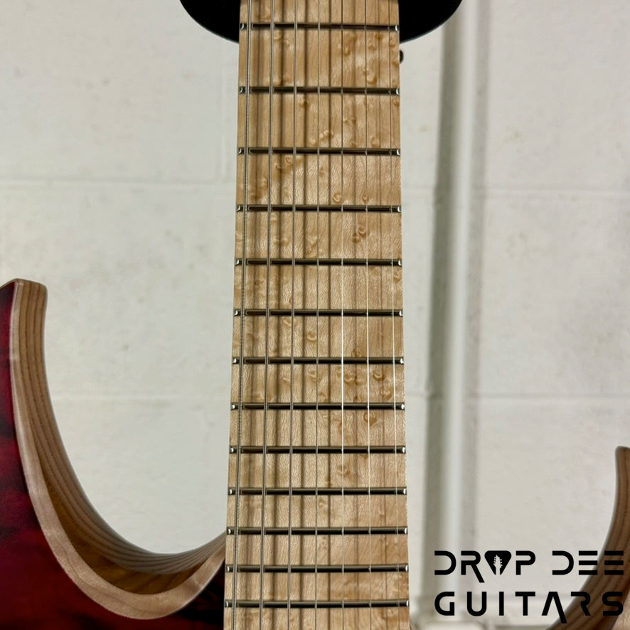 Mayones Duvell Elite 7 7-String Electric Guitar w/ Case - Red/Black Fade