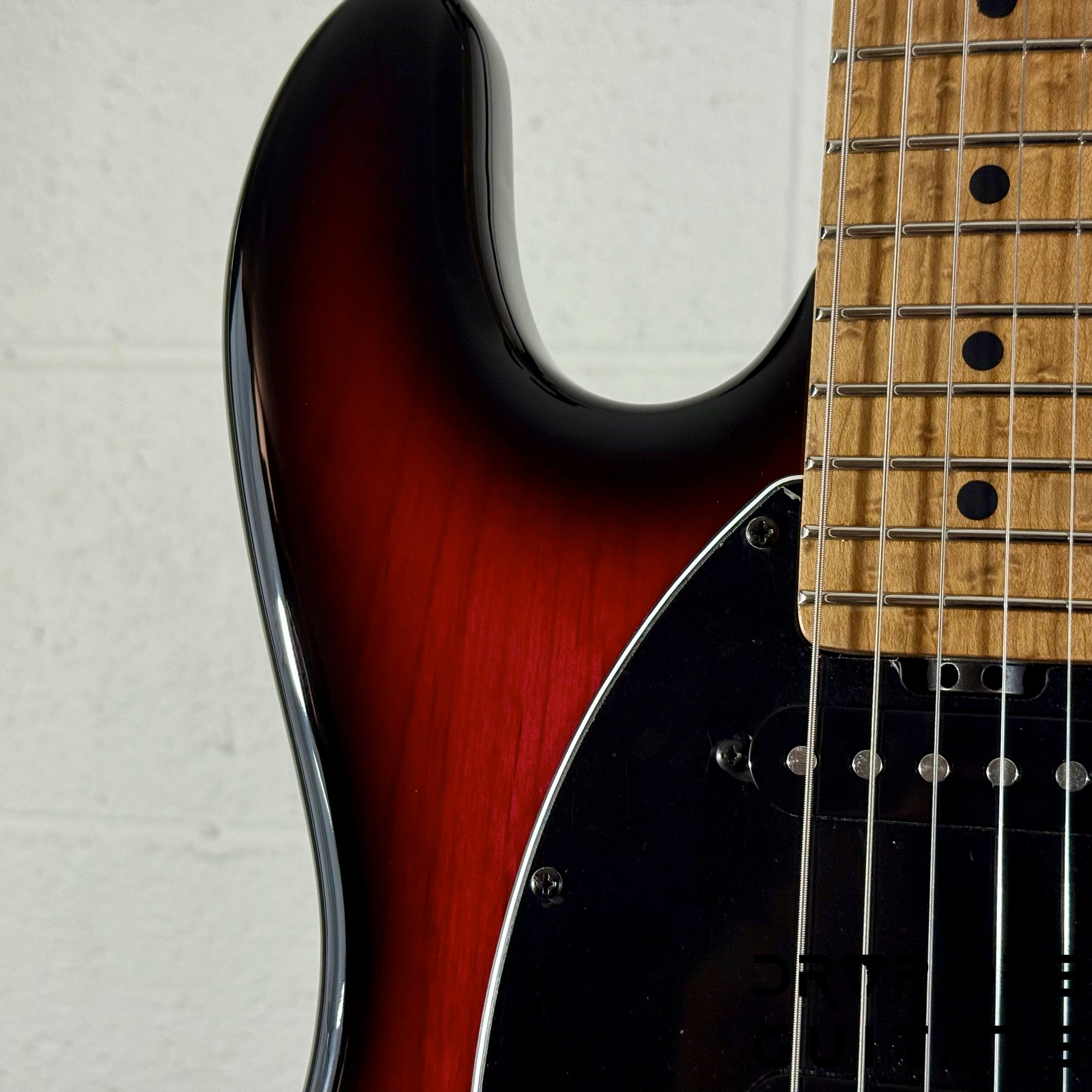 Ernie Ball Music Man Cutlass HT SSS Electric Guitar w/ Case - Raspberry Burst