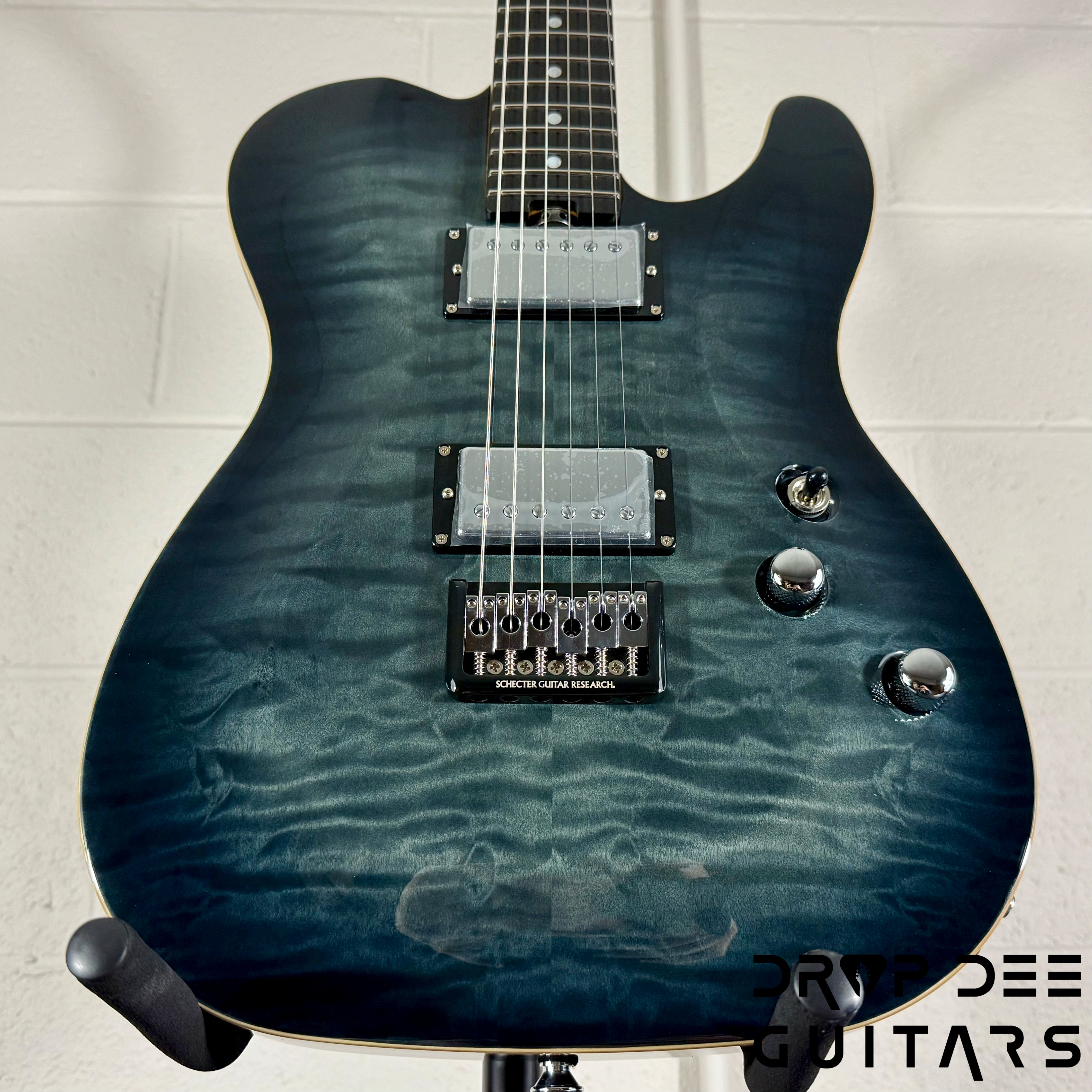 Schecter PT Classic Electric Guitar w/ Case - Transparent Black Burst