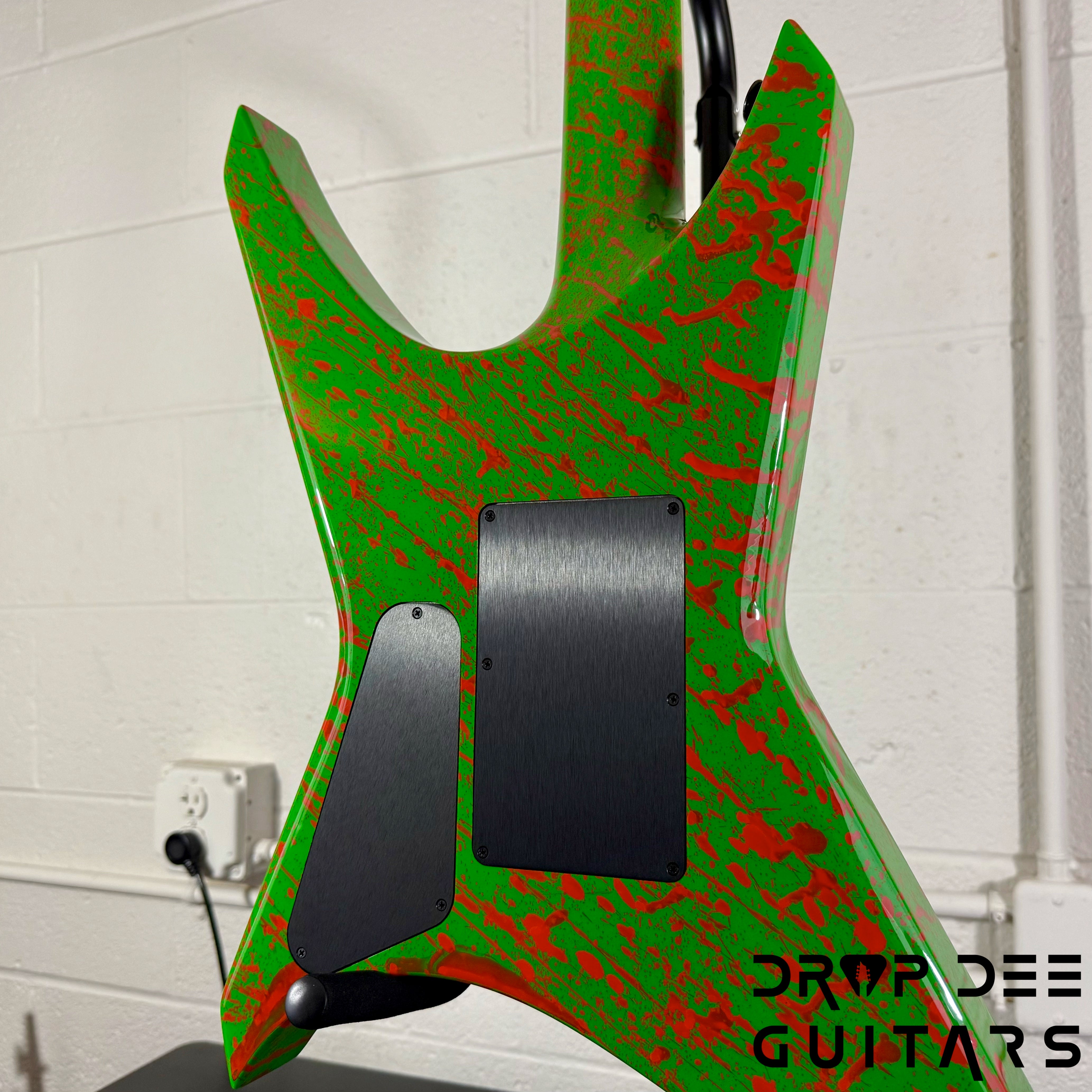 Jackson USA Custom Shop Special Edition Warrior Electric Guitar w/ Case - Slime Time Splatter