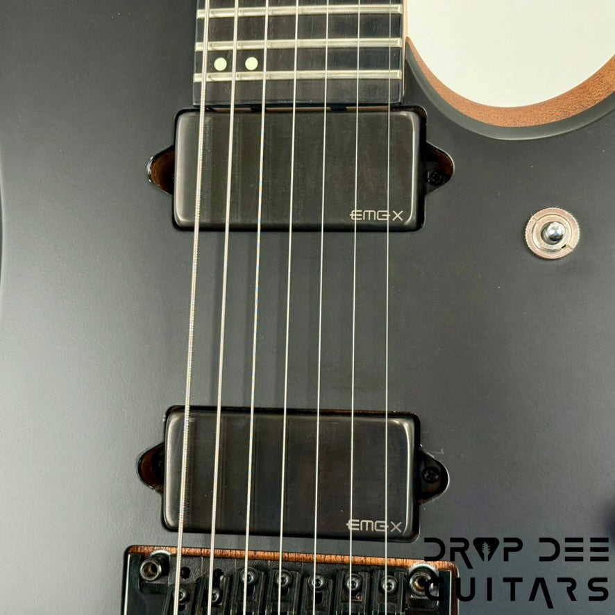 Ibanez Prestige RGDR4327 Baritone 7-String Electric Guitar w/ Case - Natural Flat