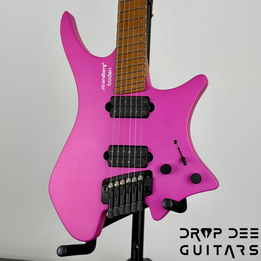 Strandberg Boden Standard N2.6T Tremolo Multiscale Headless Electric Guitar w/ Bag - Electric Fuchsia Metallic