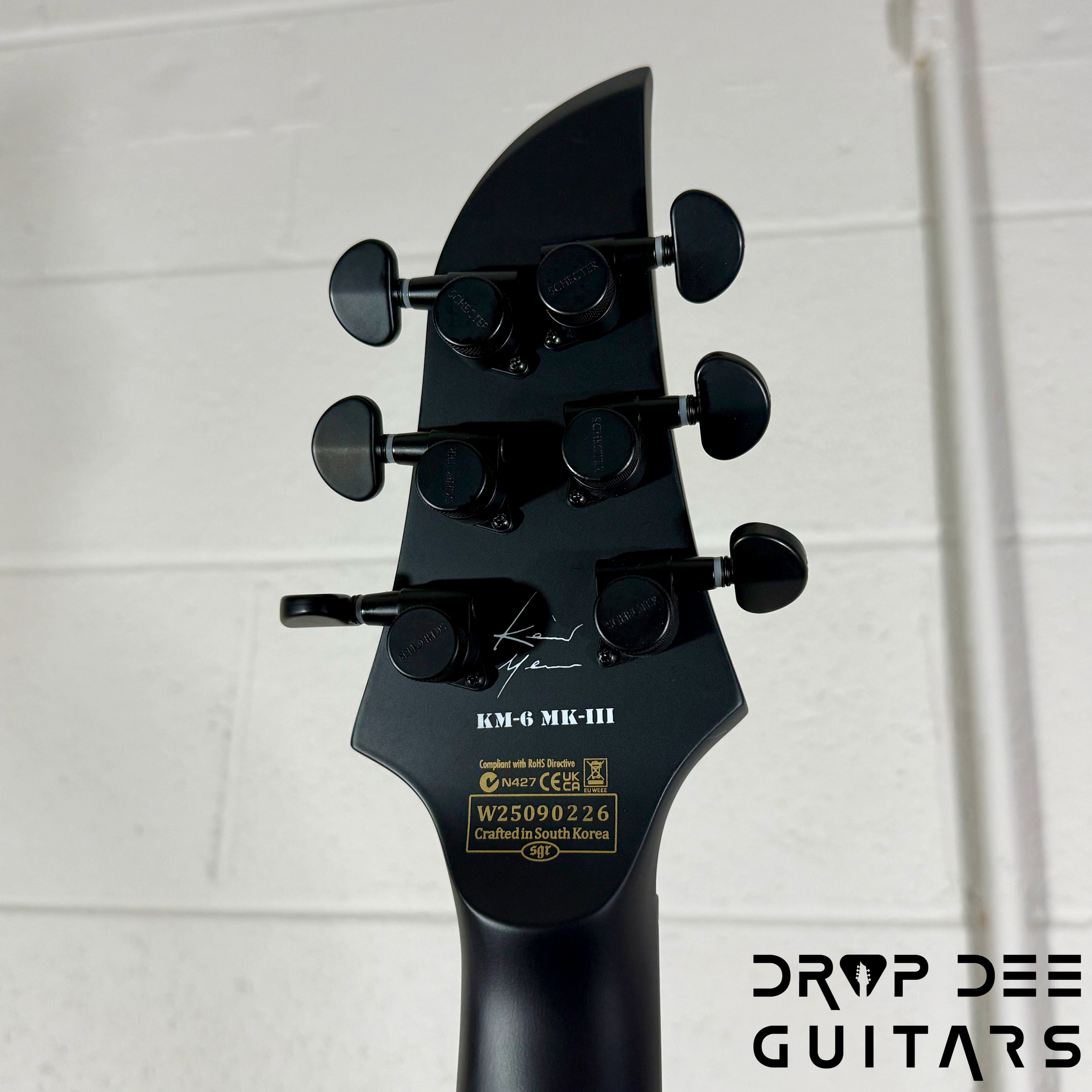 Schecter Diamond Series Keith Merrow KM-6 MK-III EX Baritone Electric Guitar - Satin Black Open Pore