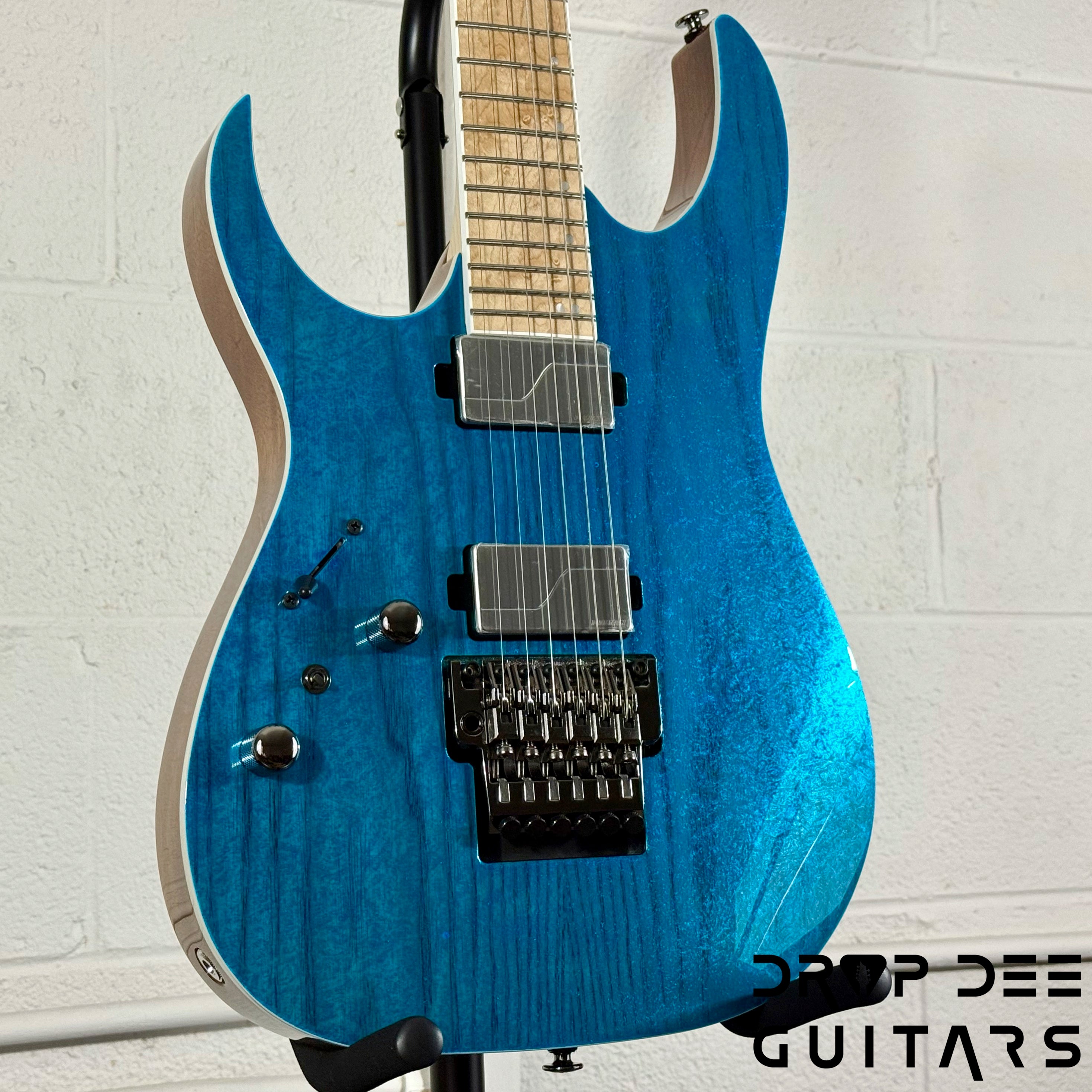 Ibanez Prestige RG5120ML Left-Handed Electric Guitar w/ Case - Frozen Ocean