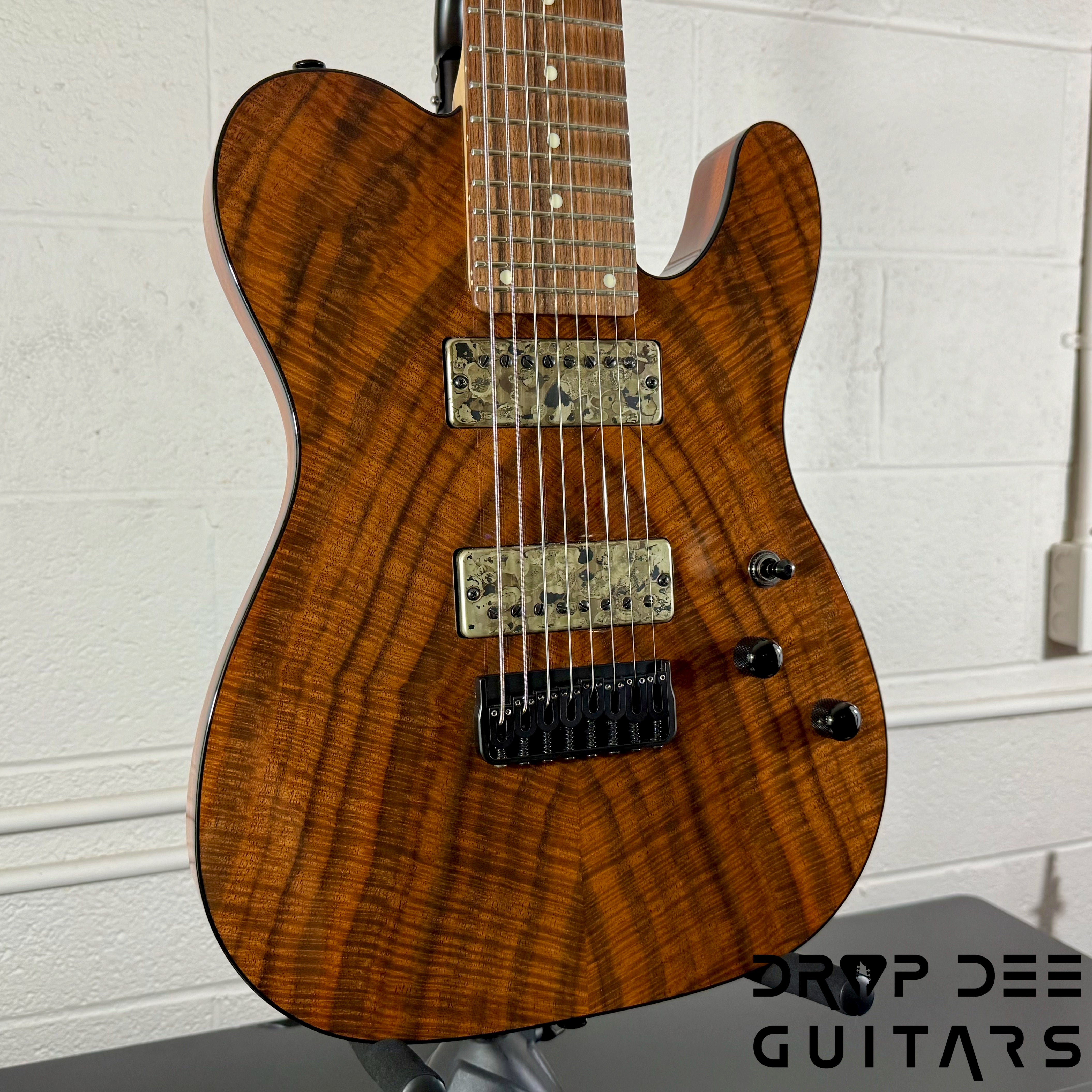 Schecter Custom Shop Masterworks PT CET-8 Baritone 8-String Electric Guitar w/ Case - Koa Natural