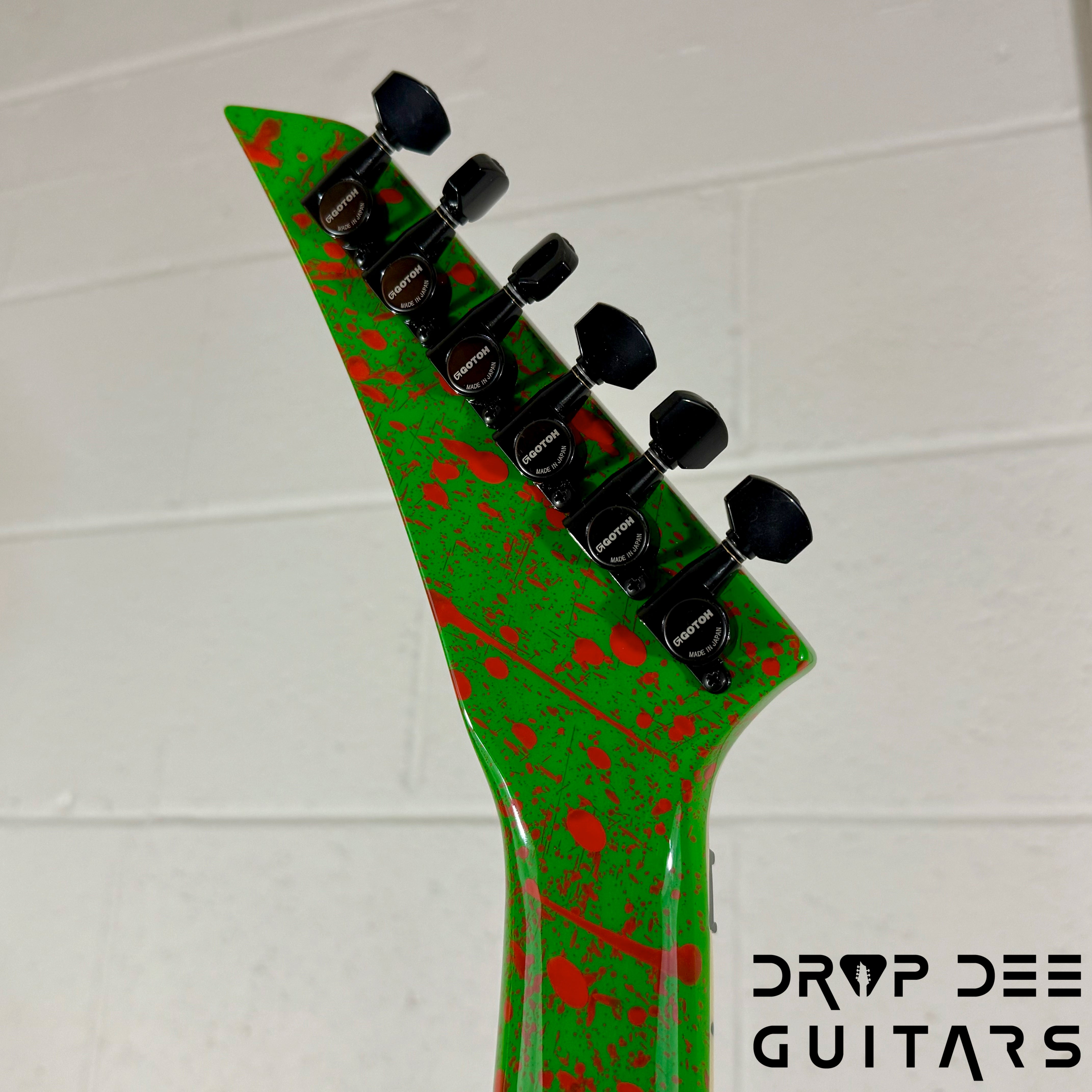 Jackson USA Custom Shop Special Edition Warrior Electric Guitar w/ Case - Slime Time Splatter