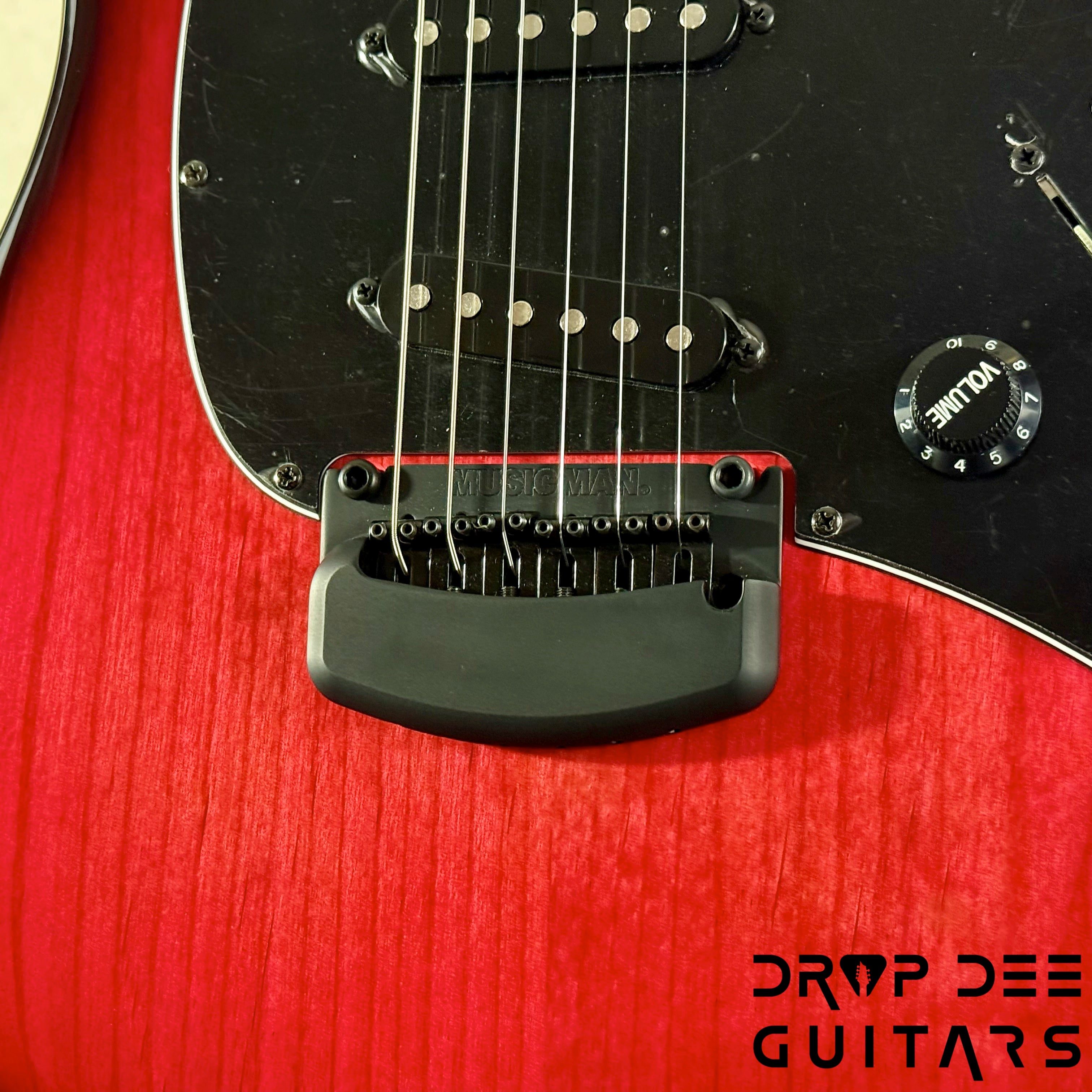 Ernie Ball Music Man Cutlass HT SSS Electric Guitar w/ Case - Raspberry Burst