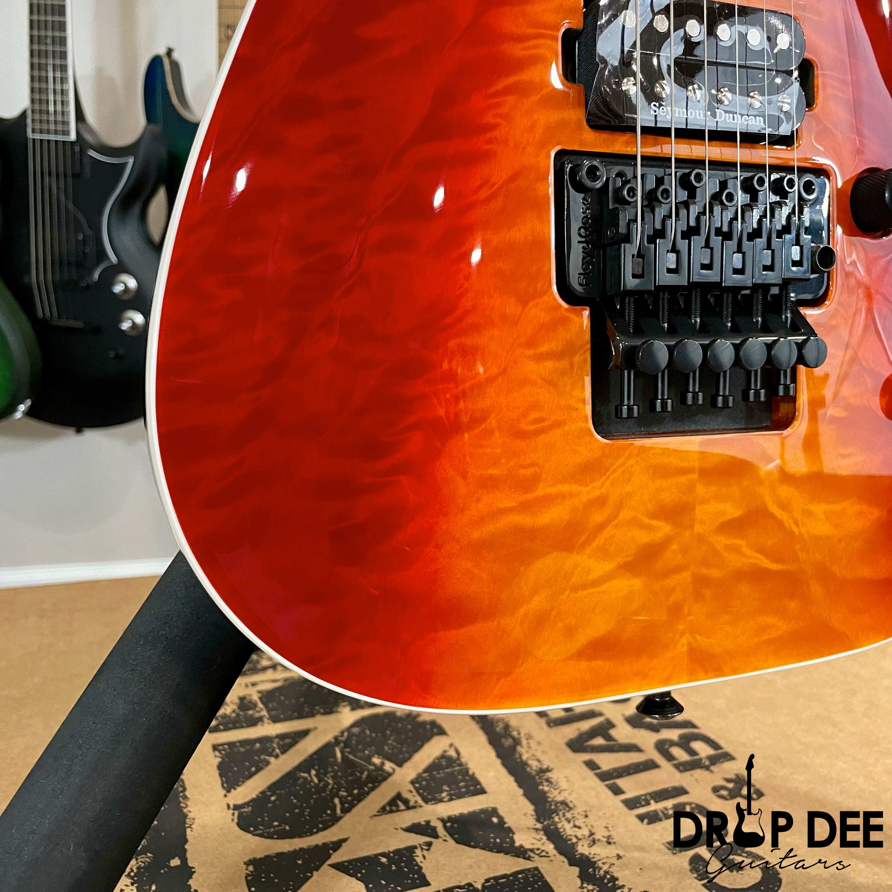 Jackson Pro Plus Series Dinky DKAQ Electric Guitar w/ Bag - Firestorm