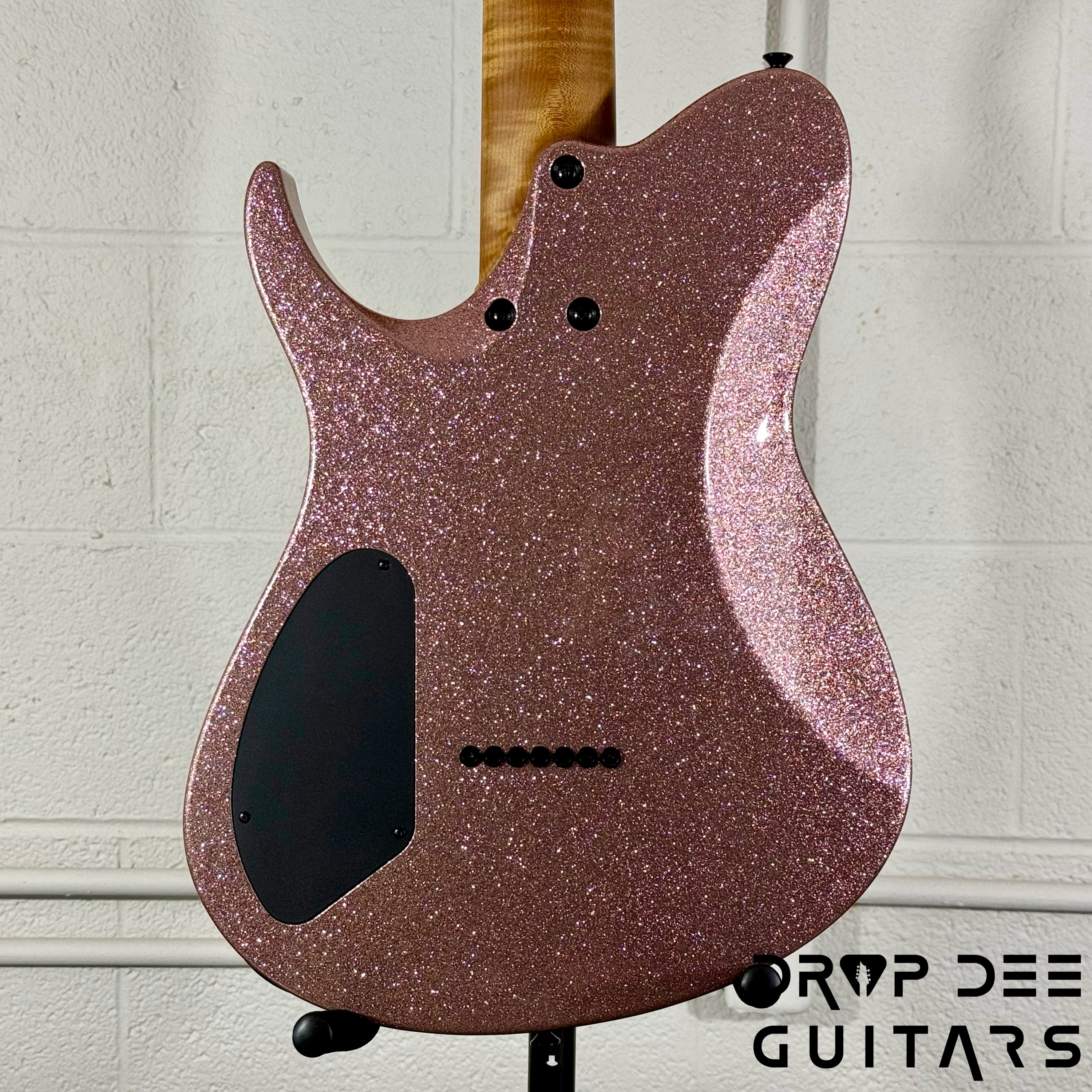 Balaguer USA Series Seraph Modern 7 Baritone 7-String Electric Guitar w/ Case (824) - Gloss Metallic Rose Gold