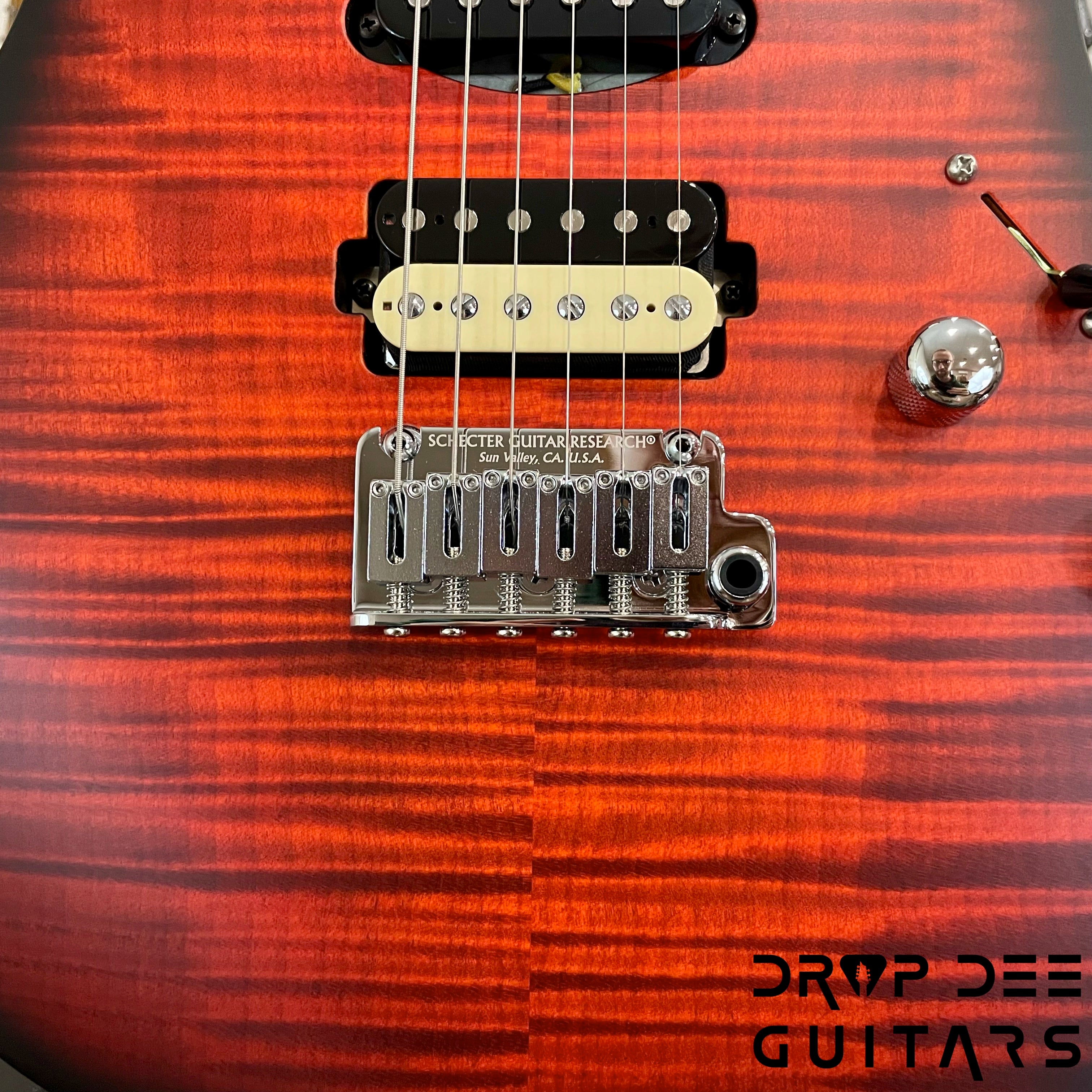 Schecter USA Custom Shop Sunset Custom-II HSS Electric Guitar w/ Case - Tiger Eye Satin